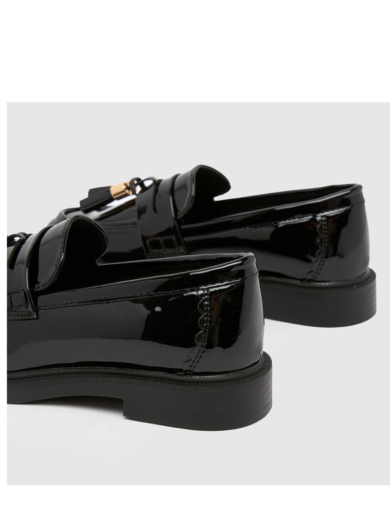 Image 3 of 4 of Schuh Junior Layton Patent Tassel Loafers - Black