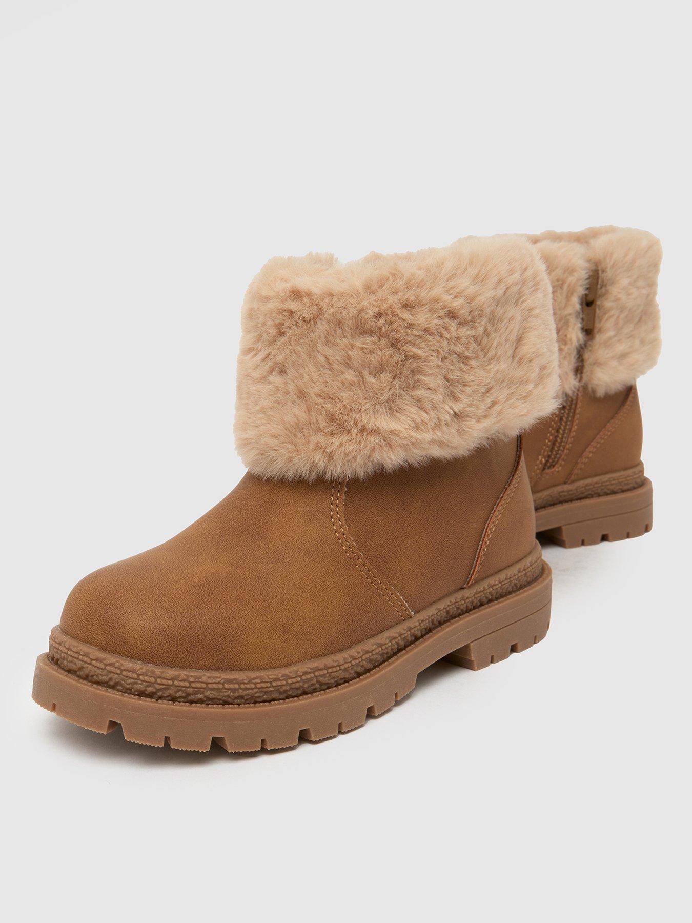 Image 3 of 4 of Schuh Toddler Cranberry Fur Cuff Boot - Brown