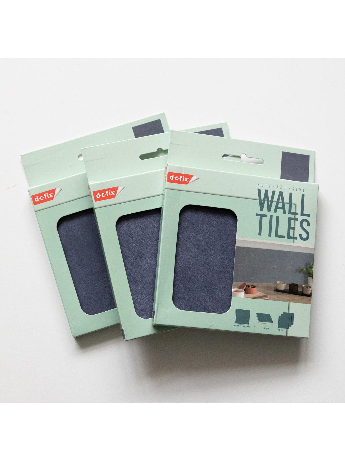 Image 4 of 6 of D-C-Fix Self Adhesive Wall Tiles Micro Cement Blue Pack Of 18 Tiles