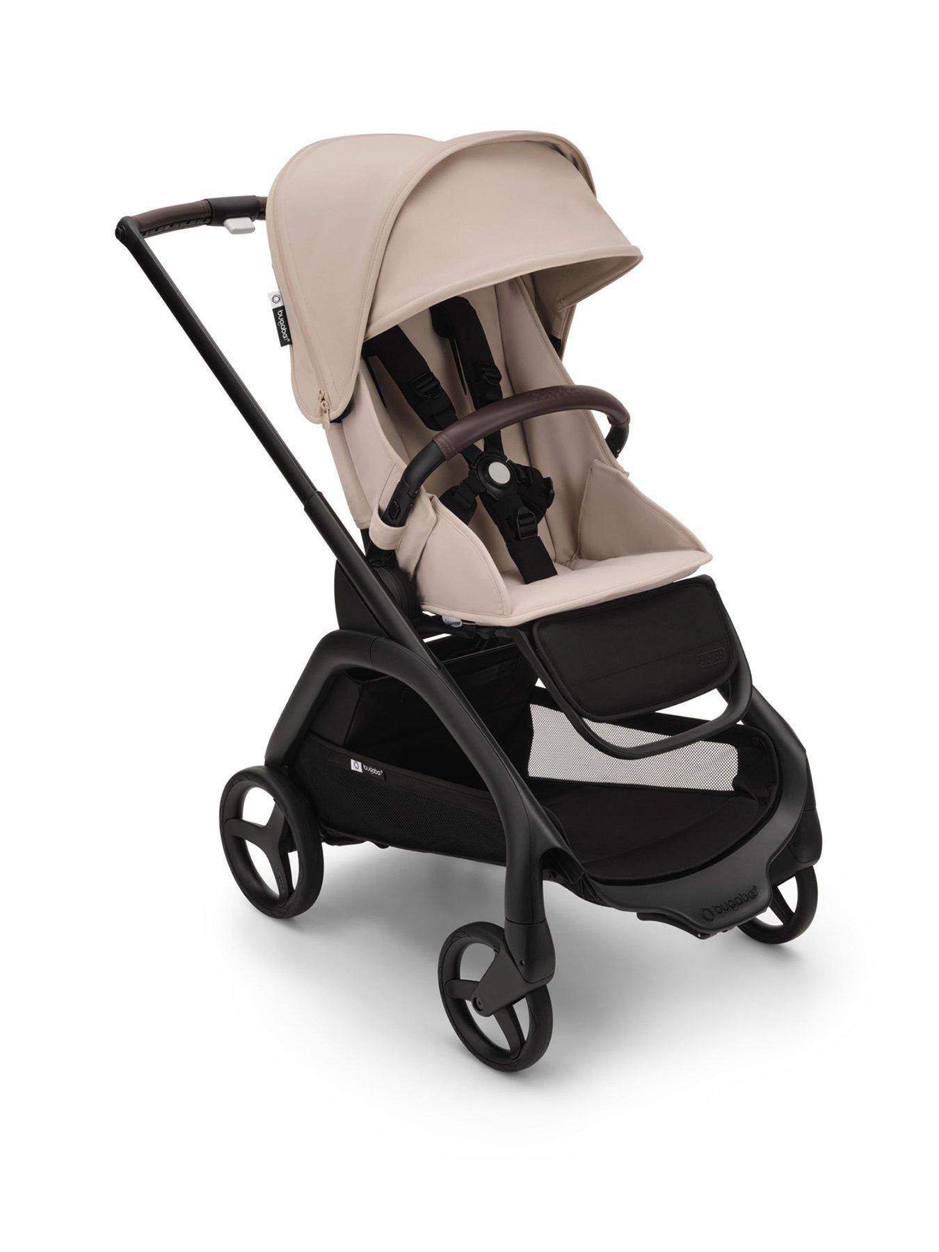 front image of bugaboo-dragonfly-stroller-desert-taupe