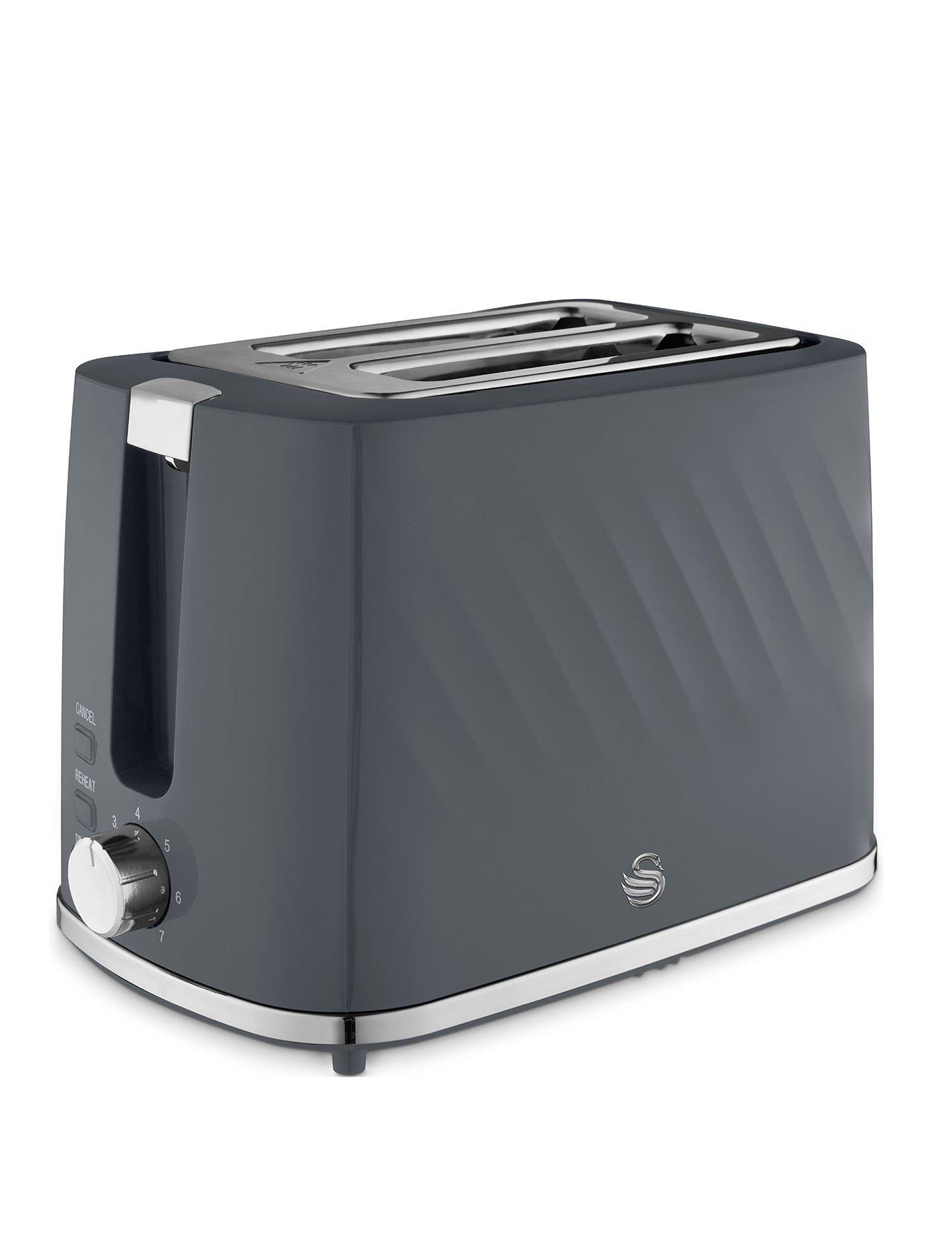 Image 1 of 7 of Swan ST14071GRY Windsor 2 Slice Toaster - Grey