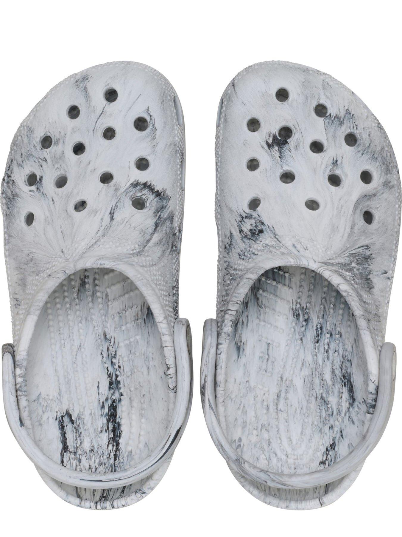 Image 4 of 6 of Crocs Classic Marbled Clog - Black/white