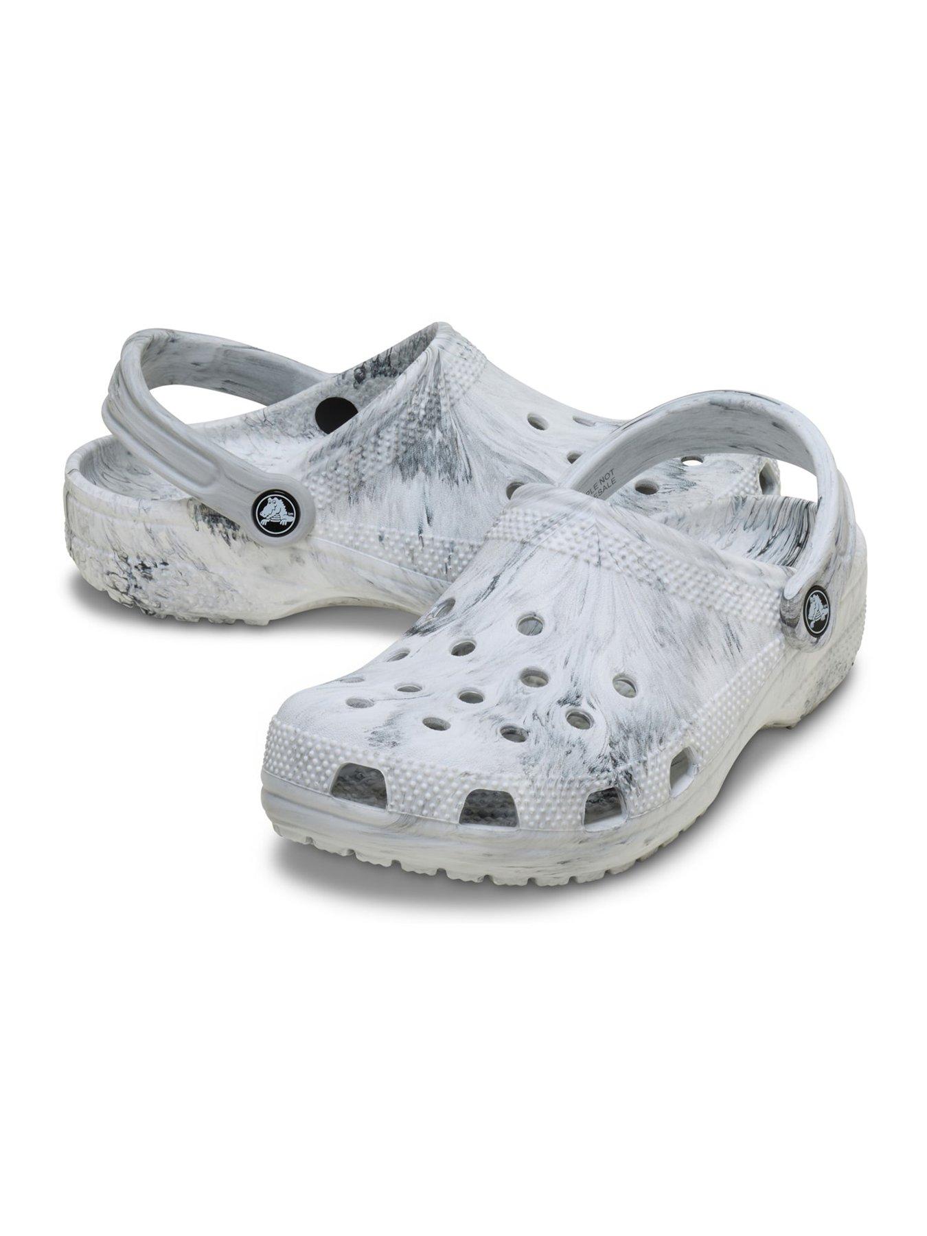 Image 6 of 6 of Crocs Classic Marbled Clog - Black/white