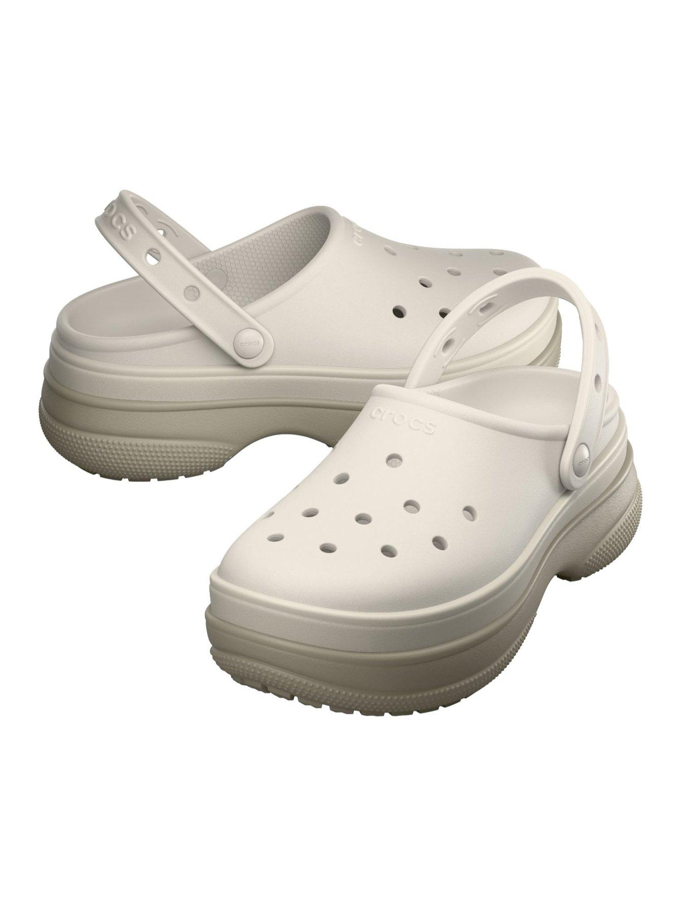 Image 3 of 3 of Crocs Classic Stacked Clog - Chalk