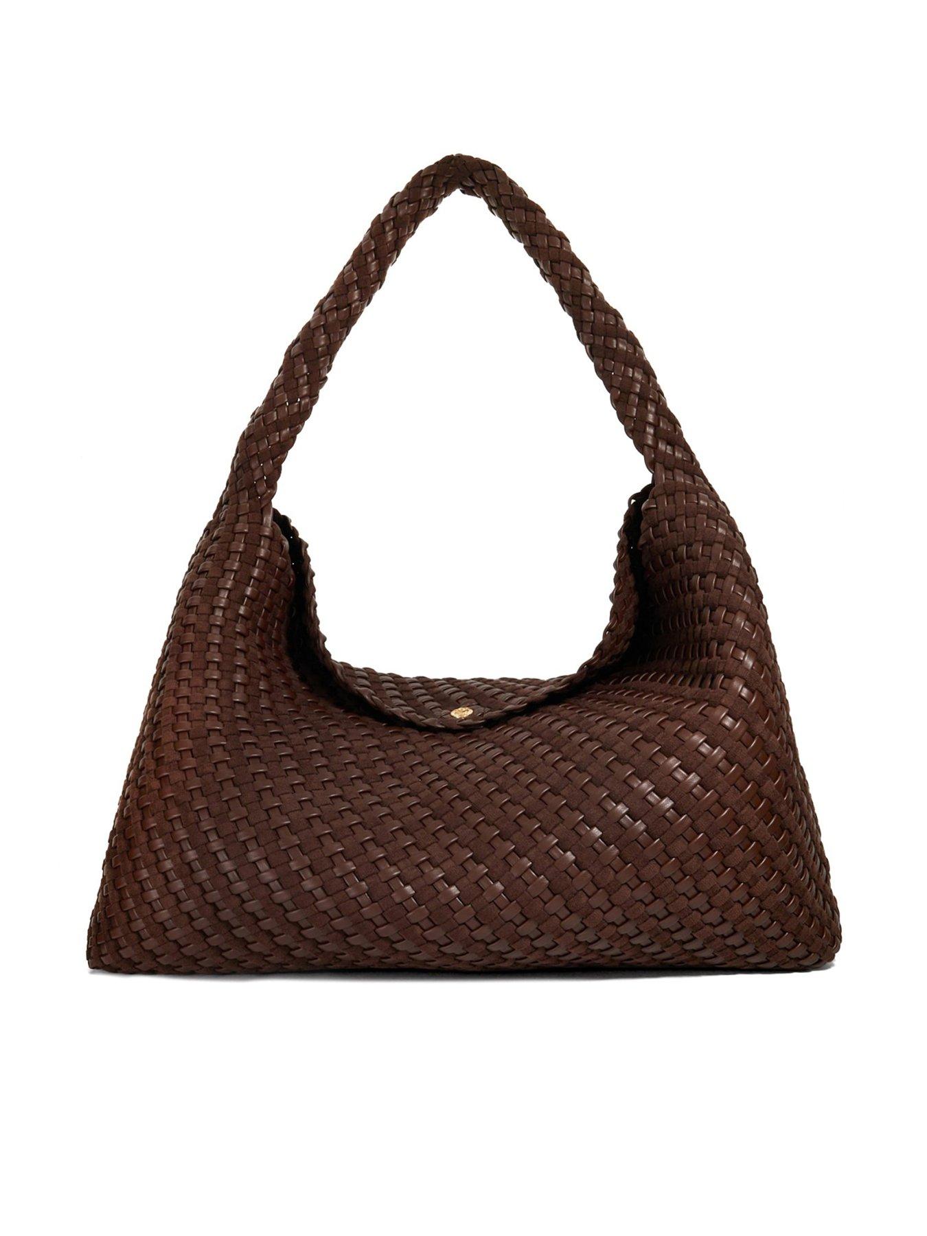 Image 3 of 5 of Dune London Deliberate Xl Extra Large Woven Shoulder Bag - Brown