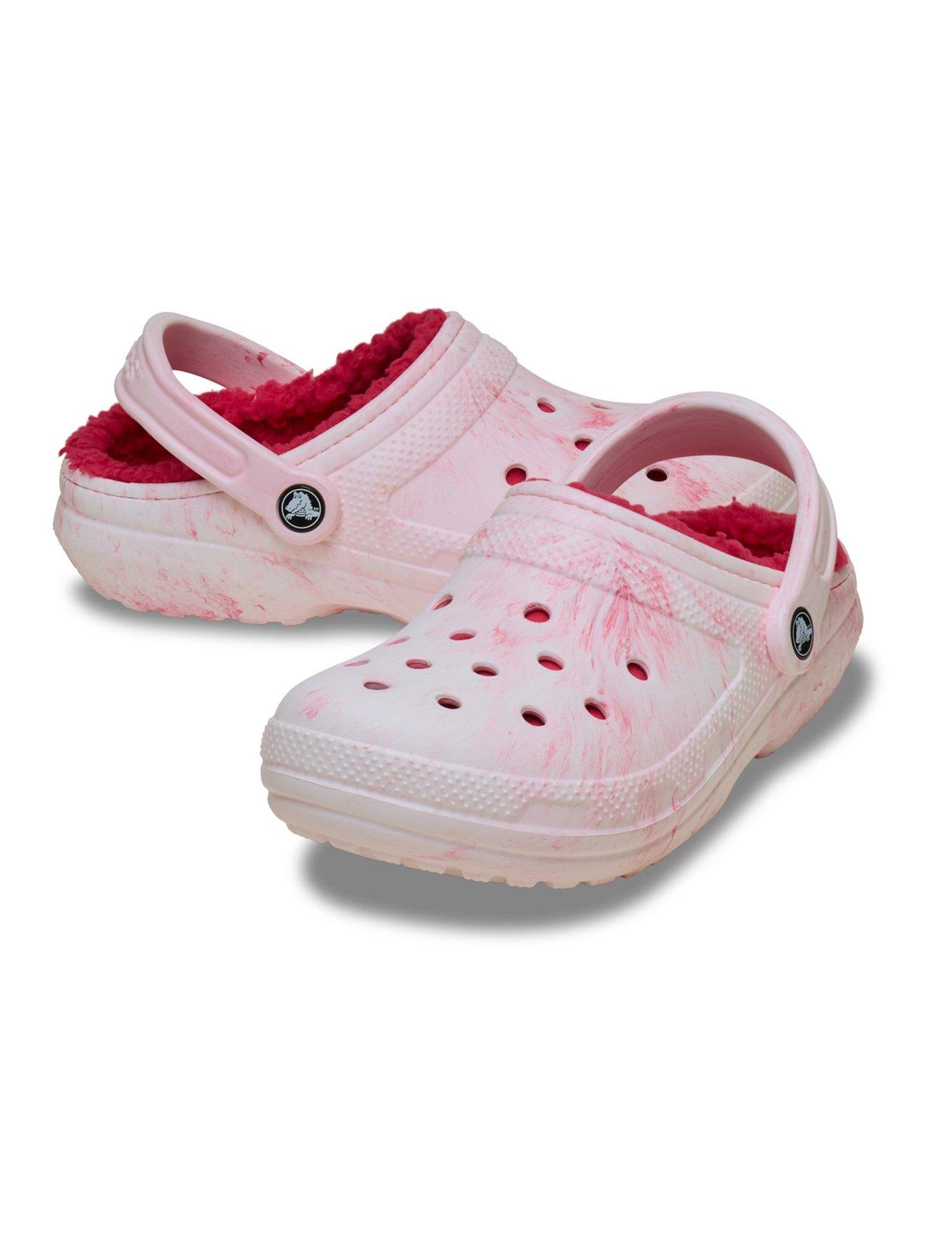 Image 6 of 6 of Crocs Classic Lined Watercolour Clog - Powder Pink Swirl