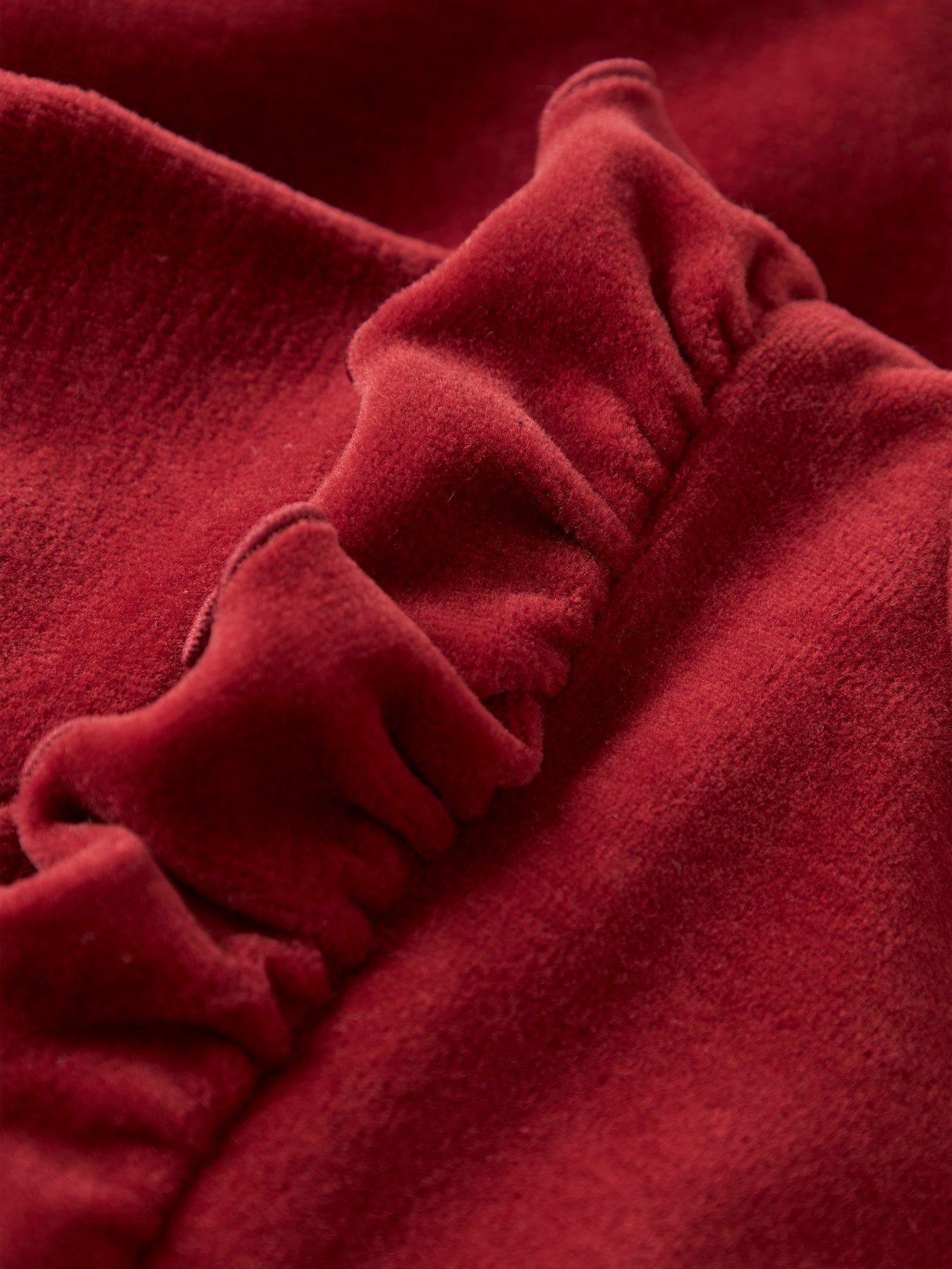  image of lil-atelier-baby-girls-velour-body-dress-red