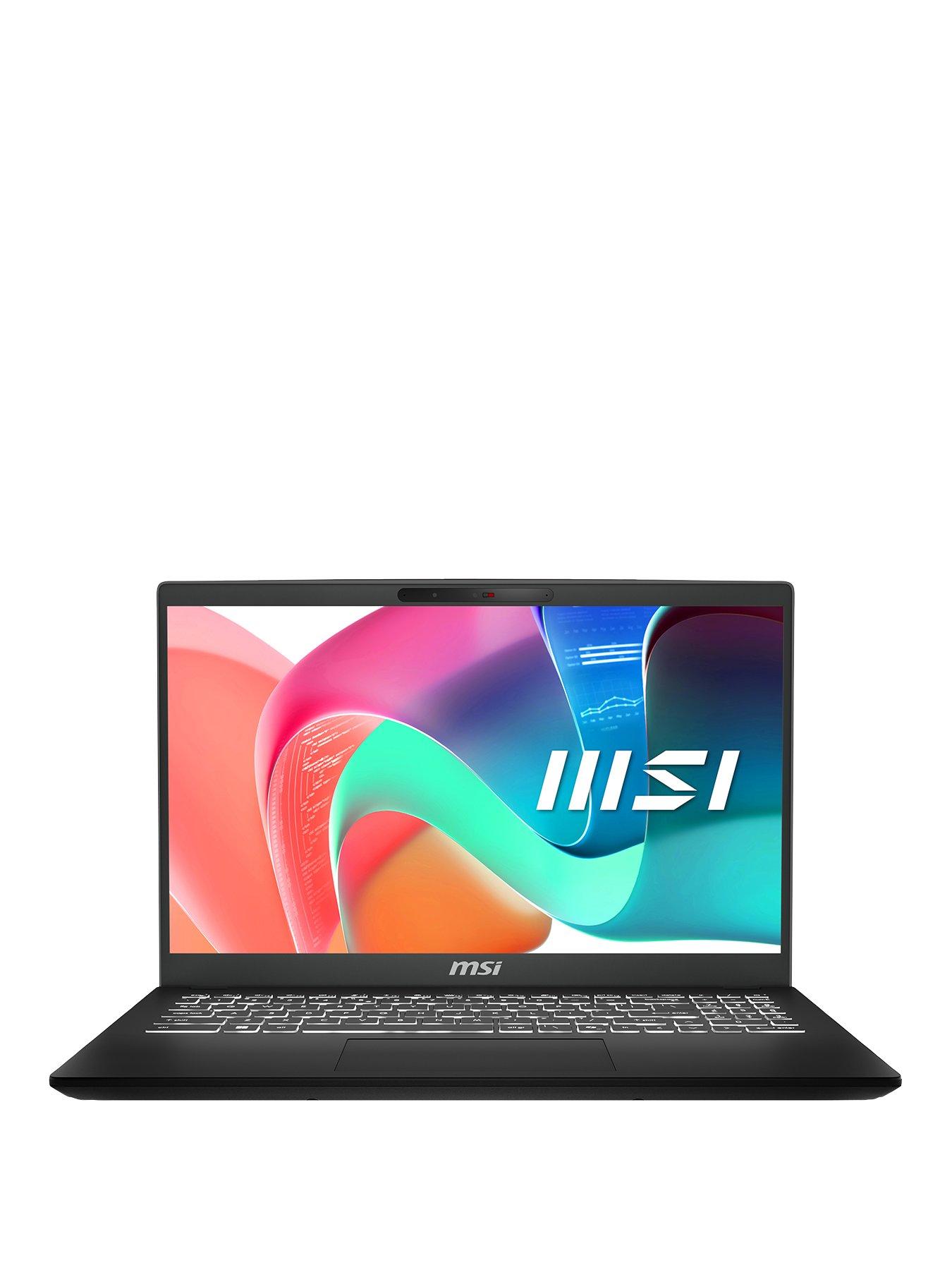 front image of msi-modern-intel-core-5-16gb-ram-512gb-ssd-156in-black