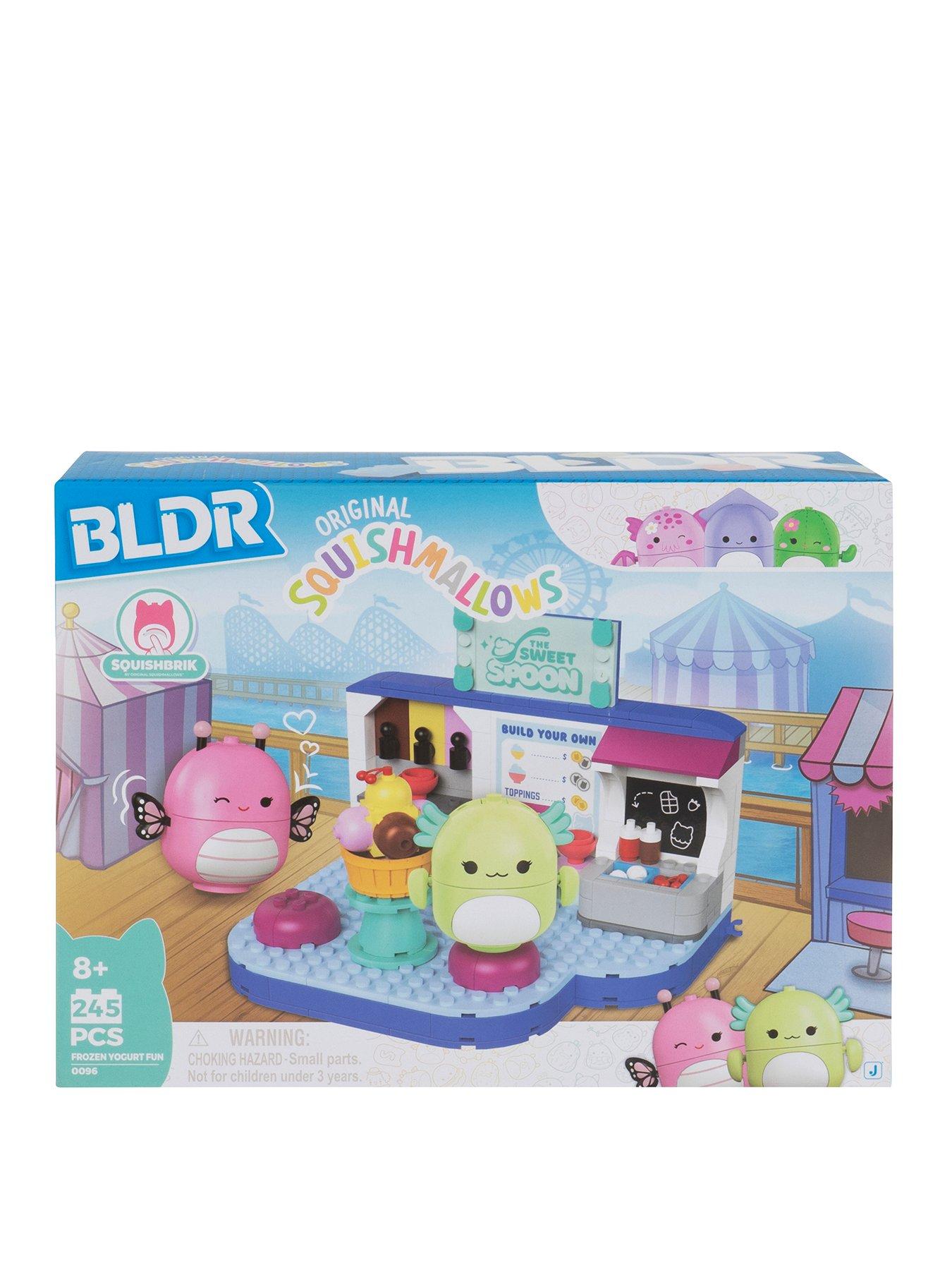 BLDR Squishmallows Frozen Yoghurt Fun Building Set - Andreina the Butterfly + Mipsy the Axolotl Buildable Figures