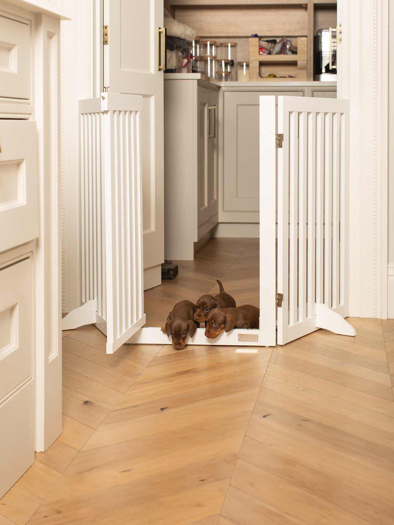 Lords and Labradors White Wooden Dog Gate