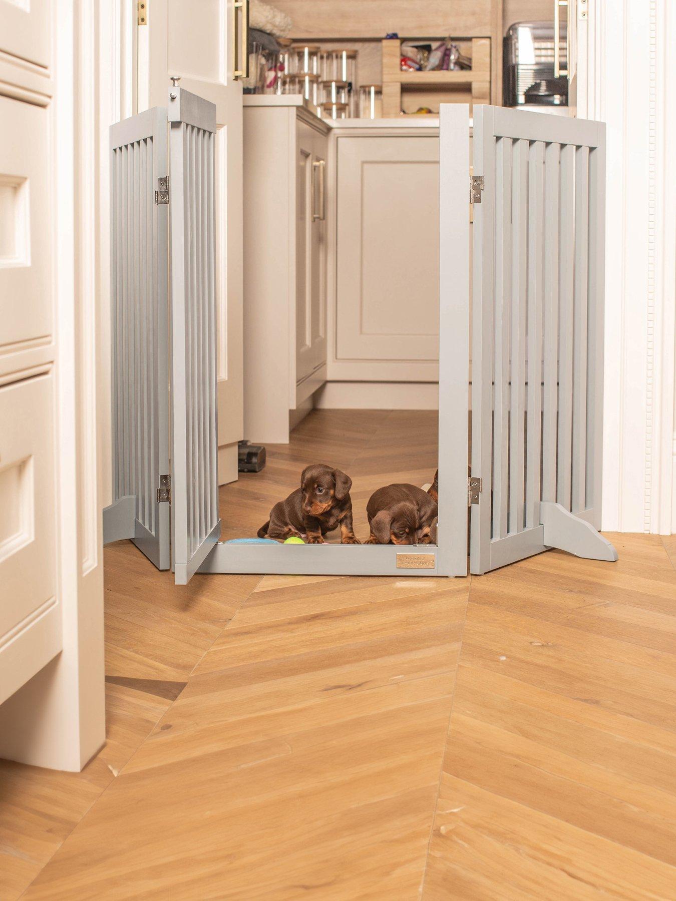 undefined Grey Wooden Dog Gate
