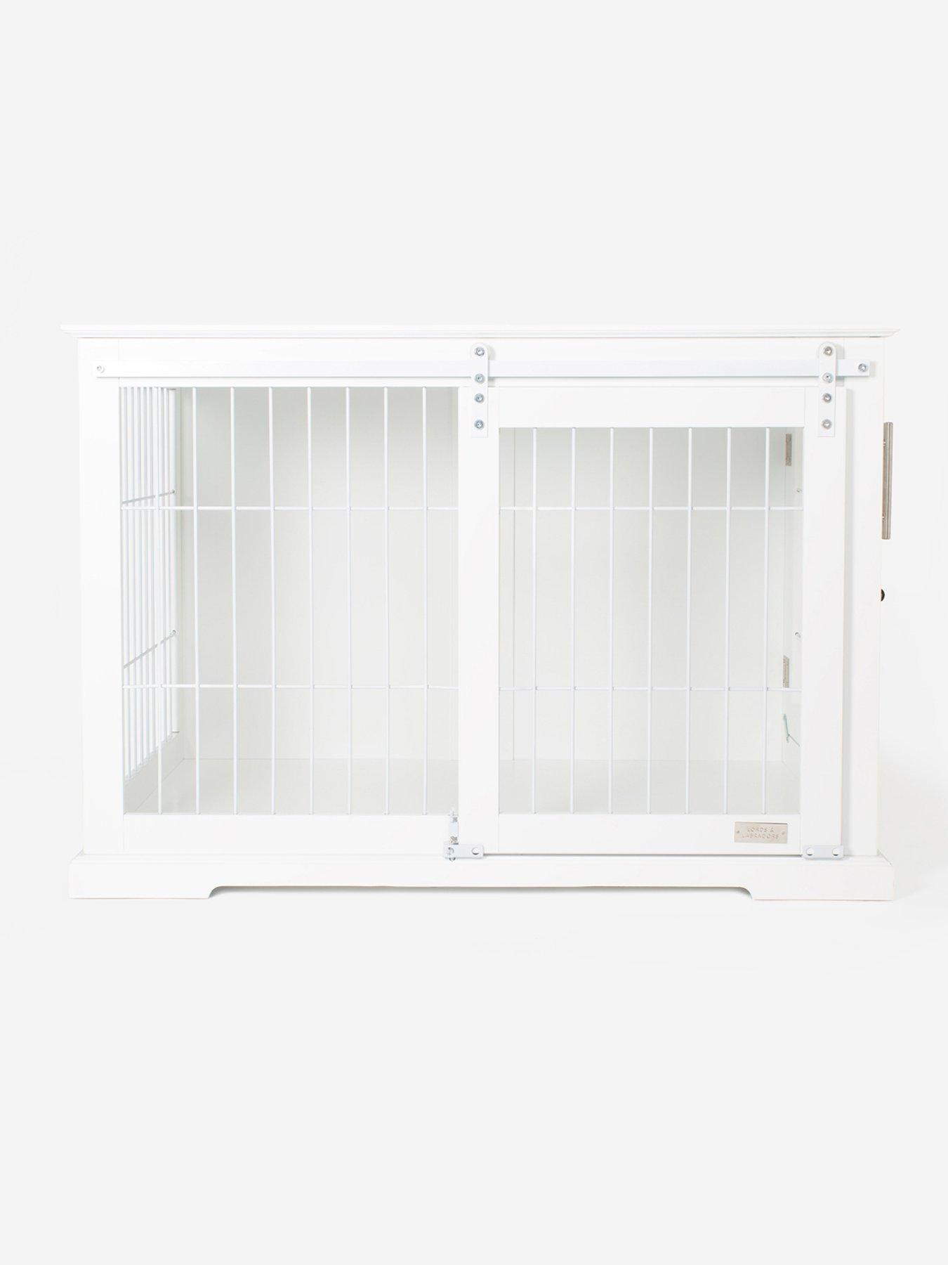 lords-and-labradors-wooden-sliding-door-dog-crate-white