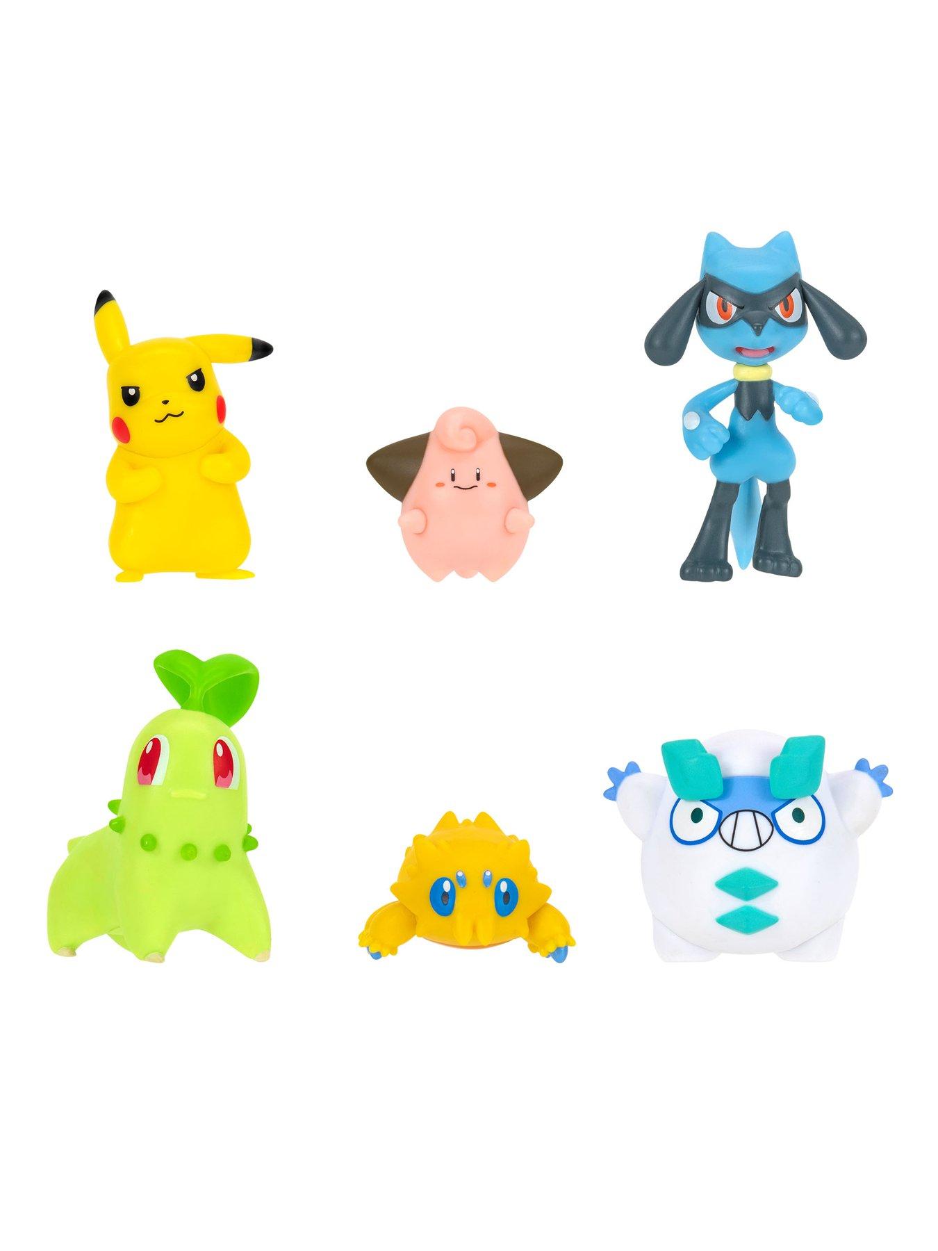  image of pokemon-pokeacutemon-battle-figure-6-pack-features-2-inch-pikachu-joltik-galarian-darumaka-riolu-chikorita-and-cleffa-battle-figures