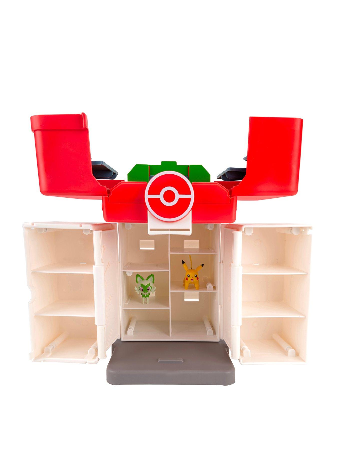 Pokemon Pokémon Play 'N' Display Case - Multi-Level Storage Unit with Rooftop Arena and Space for 35+ 2-Inch Battle Figures