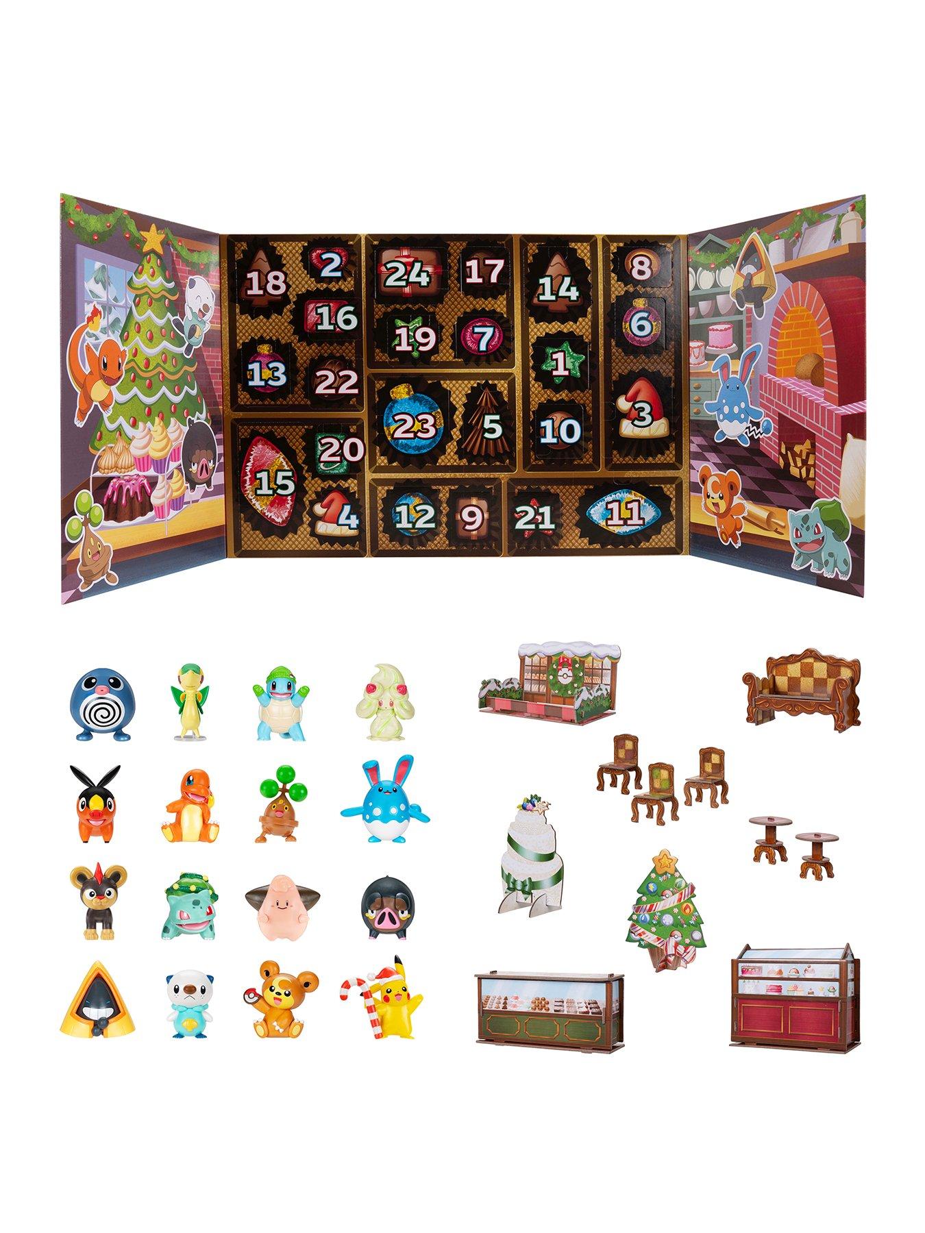 Pokemon Pokémon Holiday Calendar 2025 - Features 16 2-Inch Battle Figures with Special Finish and Eight Unique Accessories