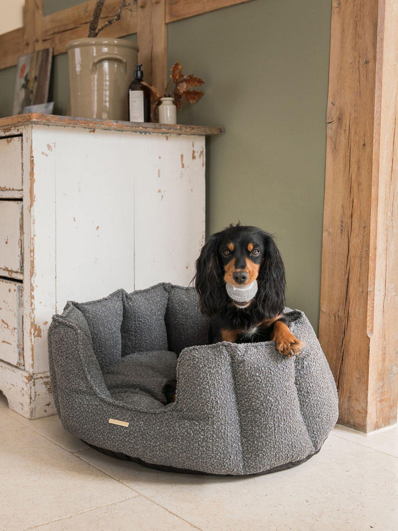 undefined High Sided Boucle Dog Bed Granite