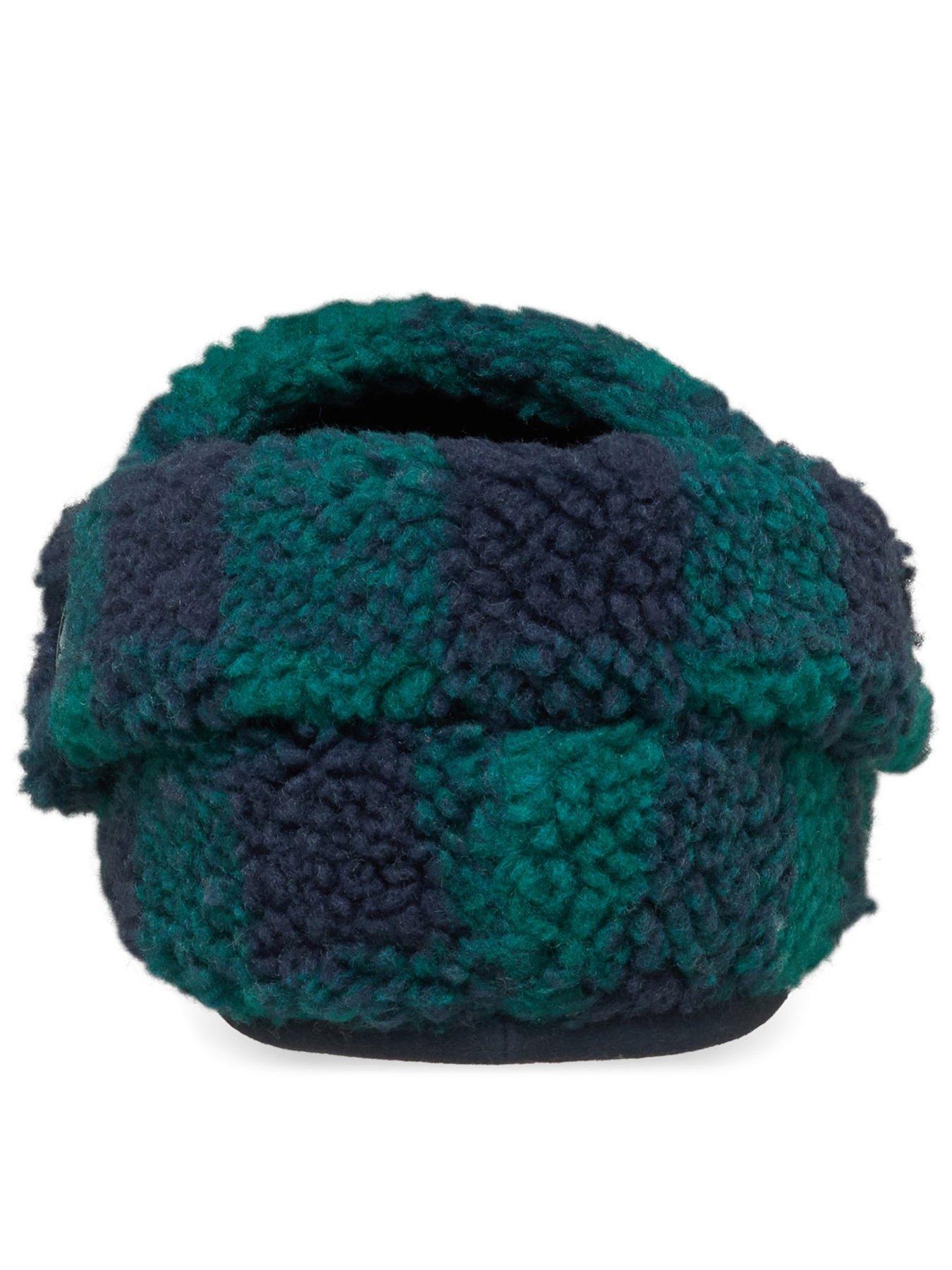  image of crocs-mens-classic-buff-check-cozzy-slipper--blue