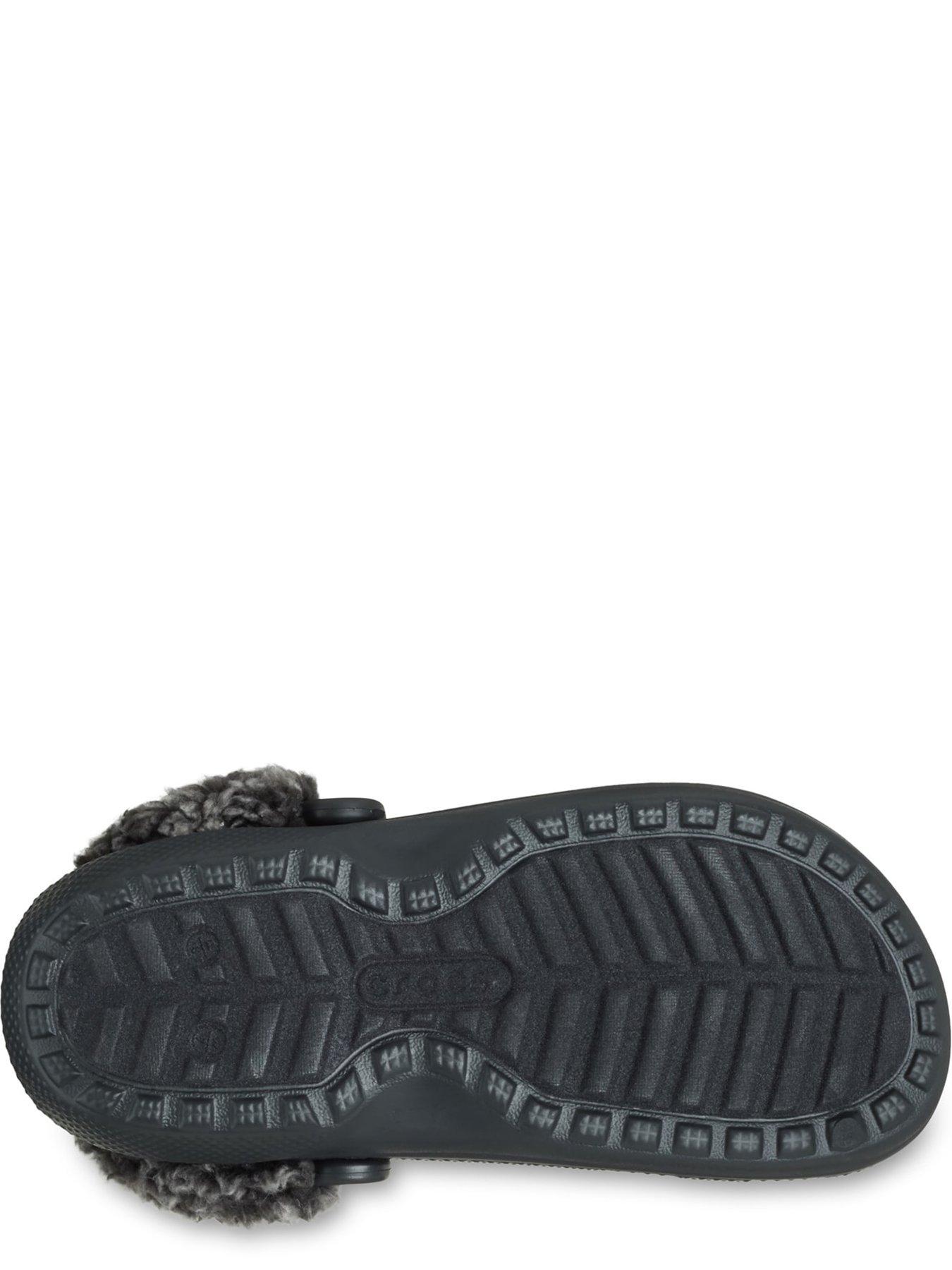 image of crocs-mens-classic-fleece-lined-clog-slipper--black