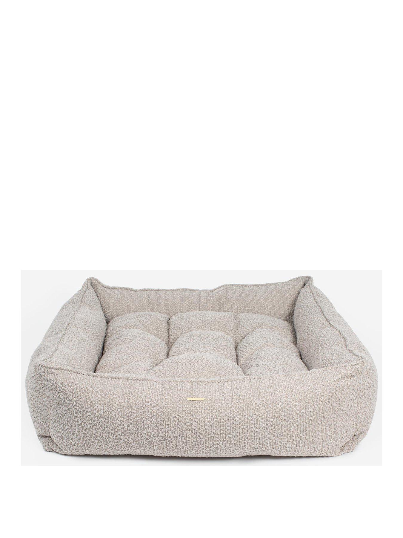 Image 2 of 4 of Lords and Labradors Boucle Box Bed For Dogs Mink