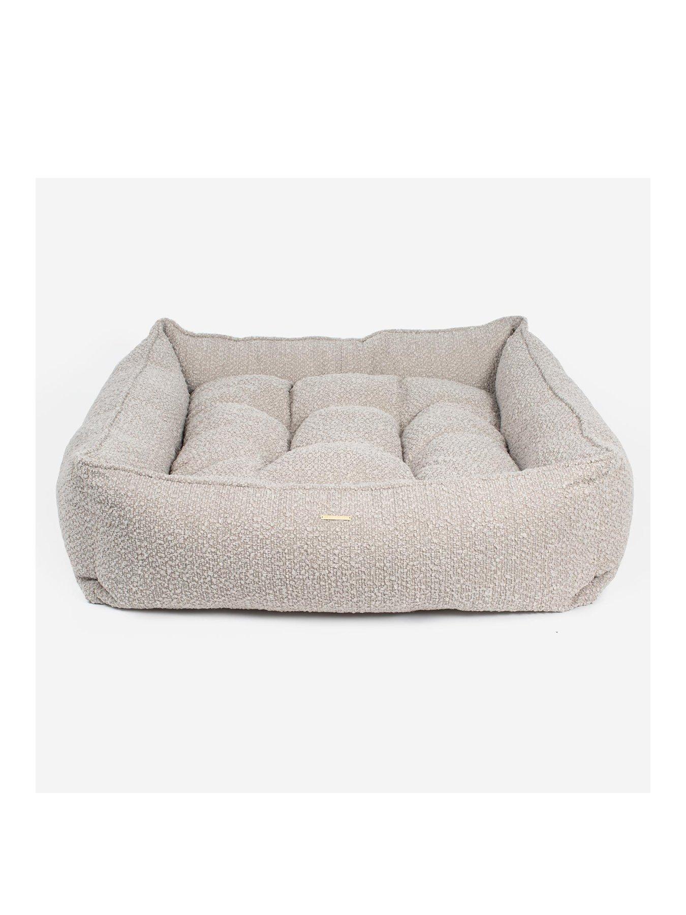 Image 3 of 4 of Lords and Labradors Boucle Box Bed For Dogs Mink