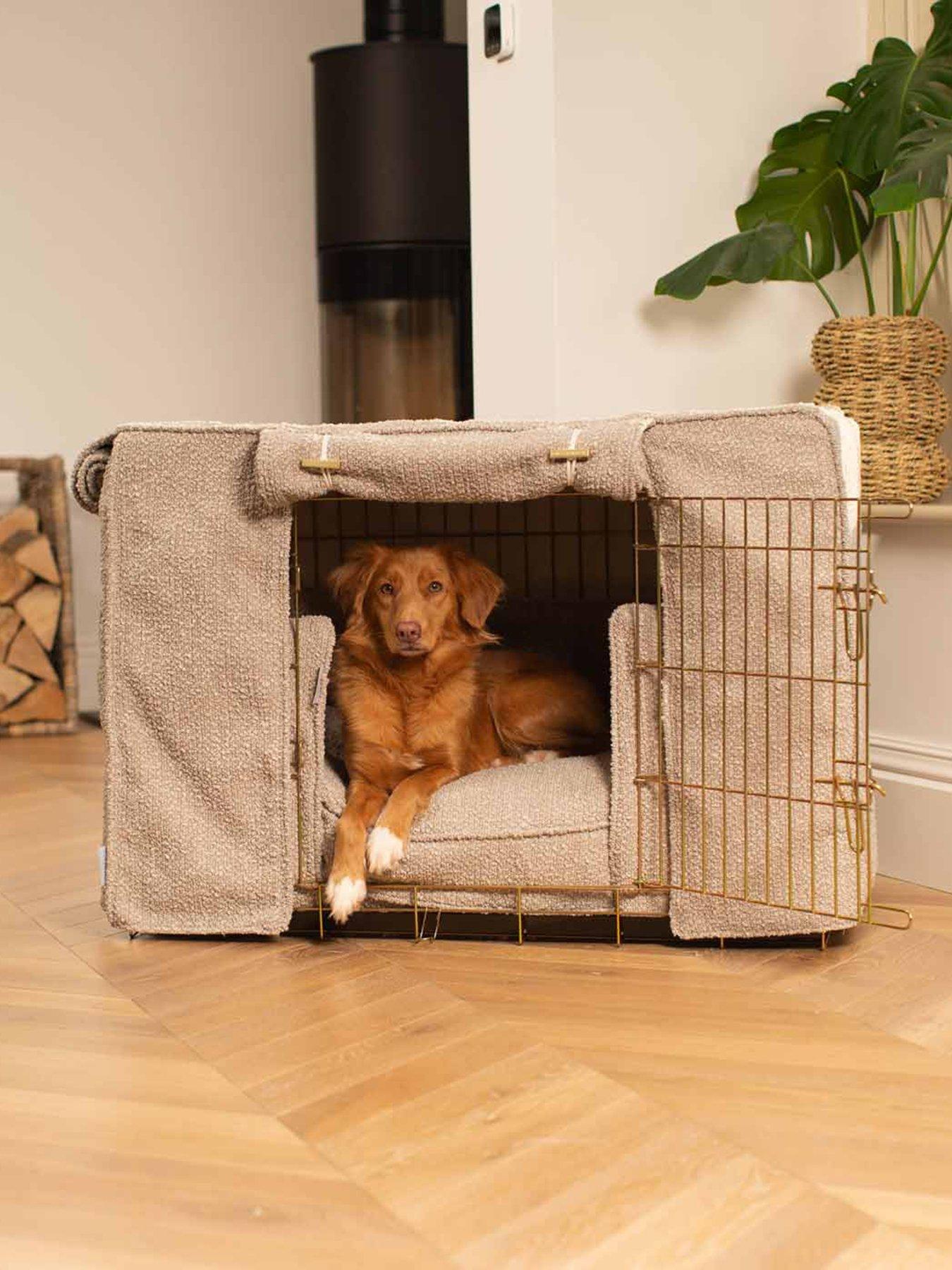 Lords and Labradors L&L Full Crate Set Mink Boucle L Gold Crate