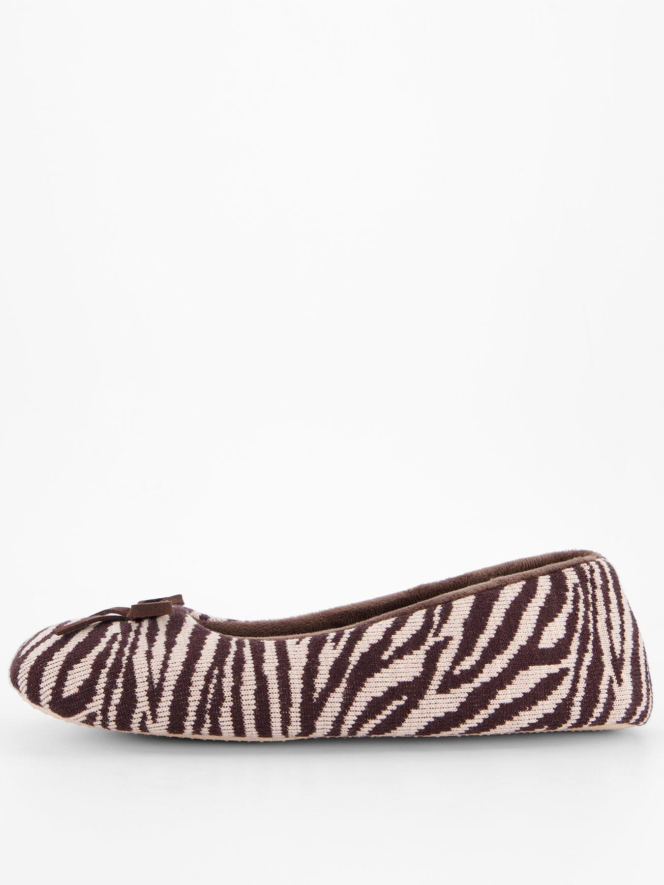 The Very Collection Zebra Ballet Slippers - Multi