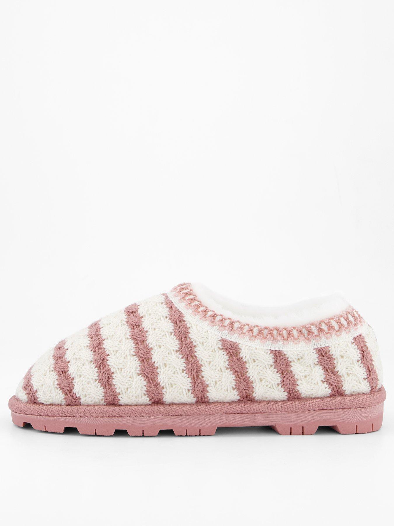 The Very Collection Knitted Striped Slipper