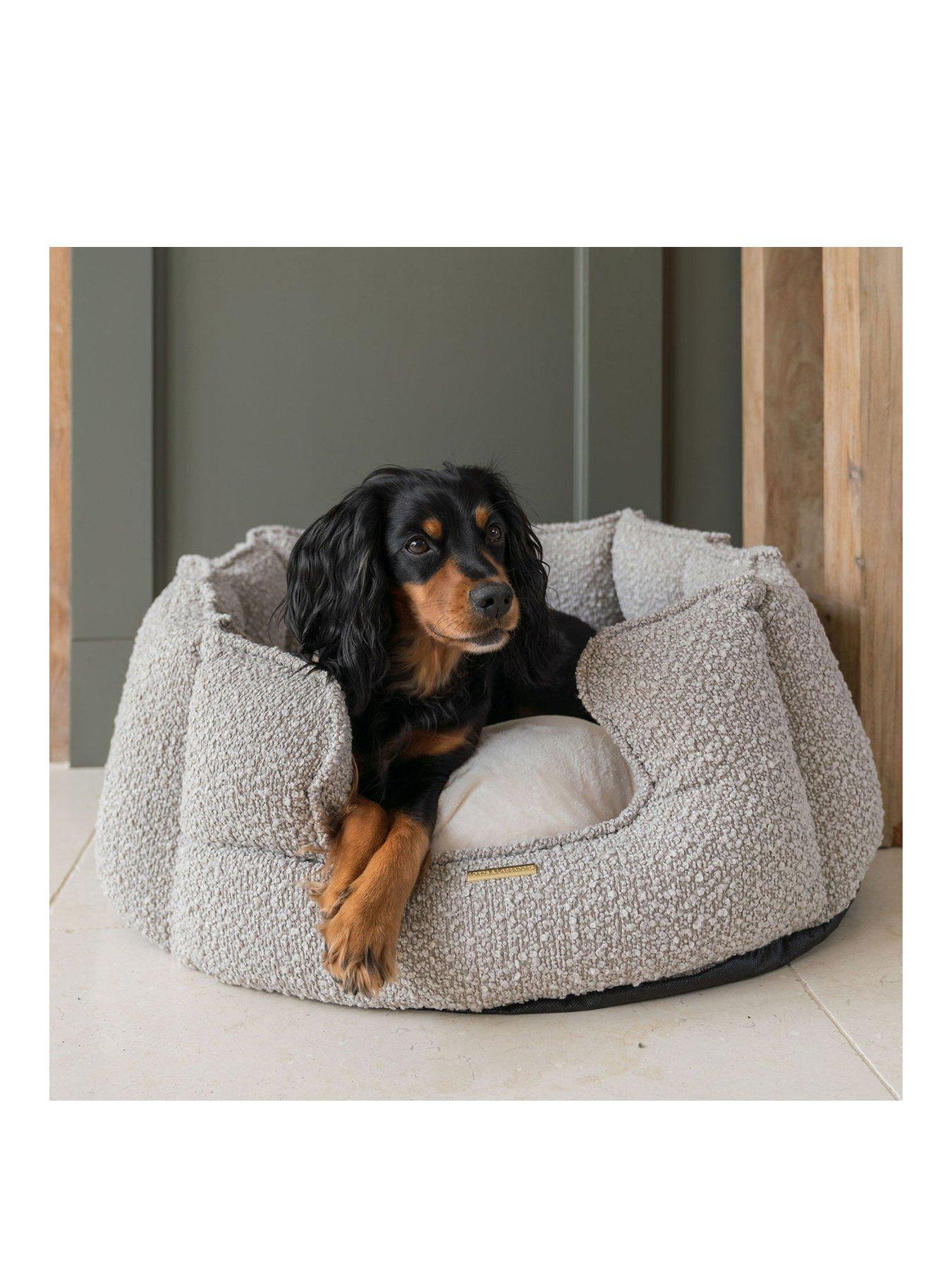 Image 2 of 4 of Lords and Labradors High Sided Boucle Dog Bed Mink