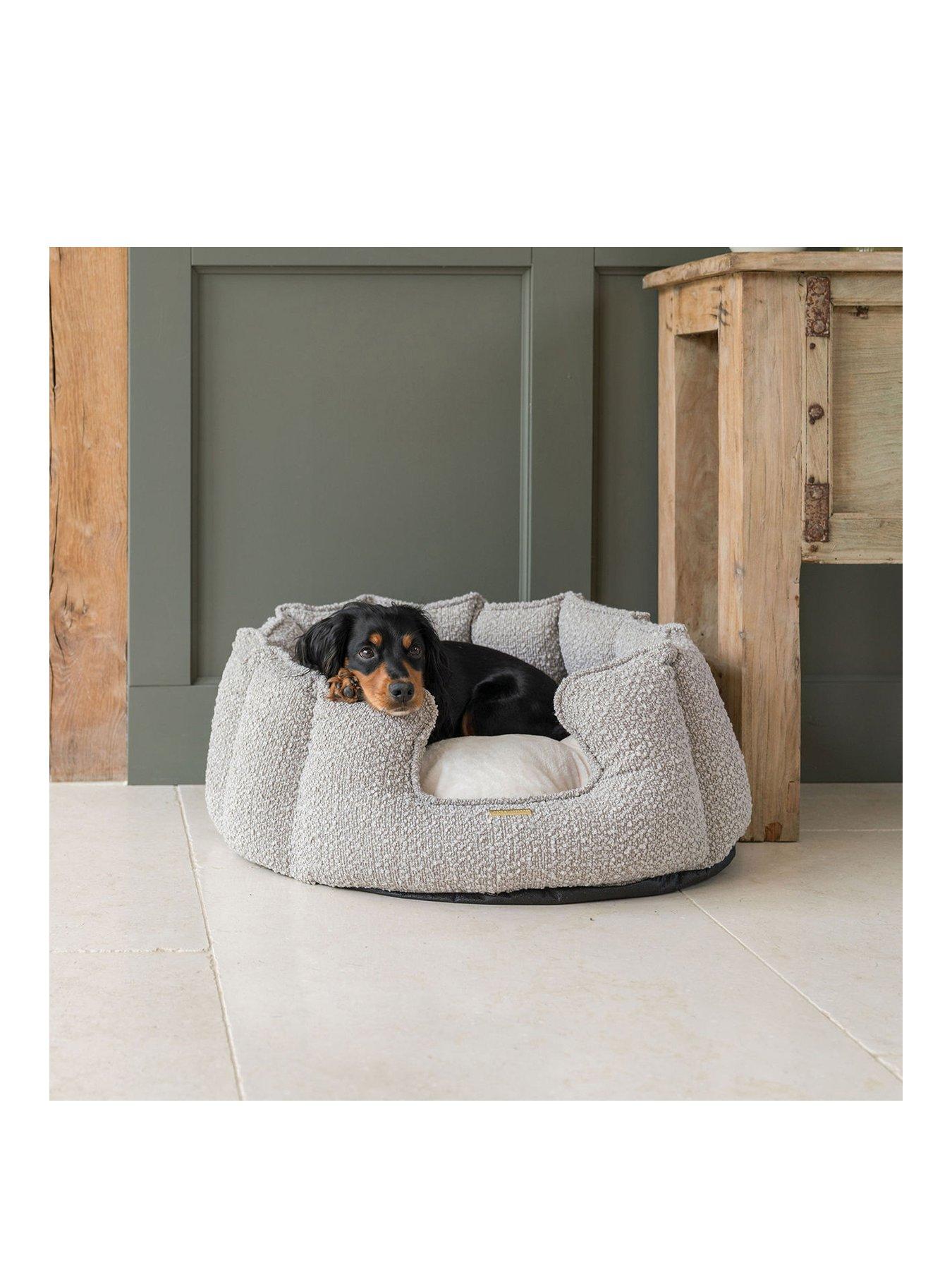 Image 3 of 4 of Lords and Labradors High Sided Boucle Dog Bed Mink