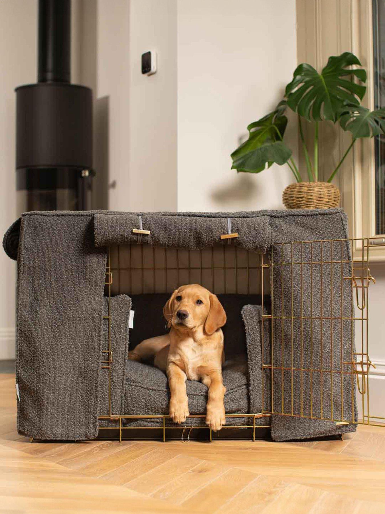 Lords and Labradors L & L Full Crate Set Granite Boucle Gold Crate
