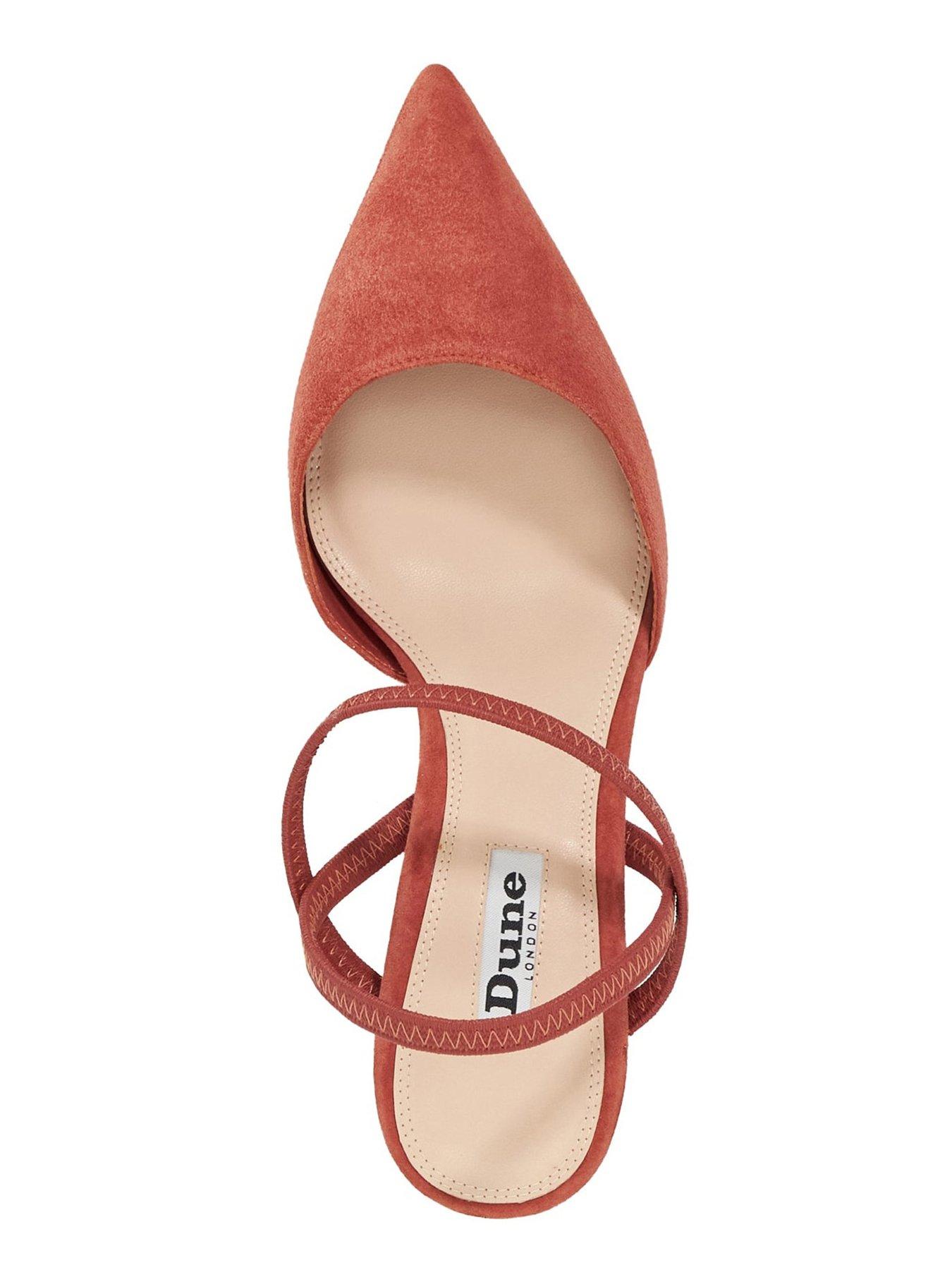 Image 4 of 5 of Dune London Classical Stiletto Heeled Suede Courts - Coral