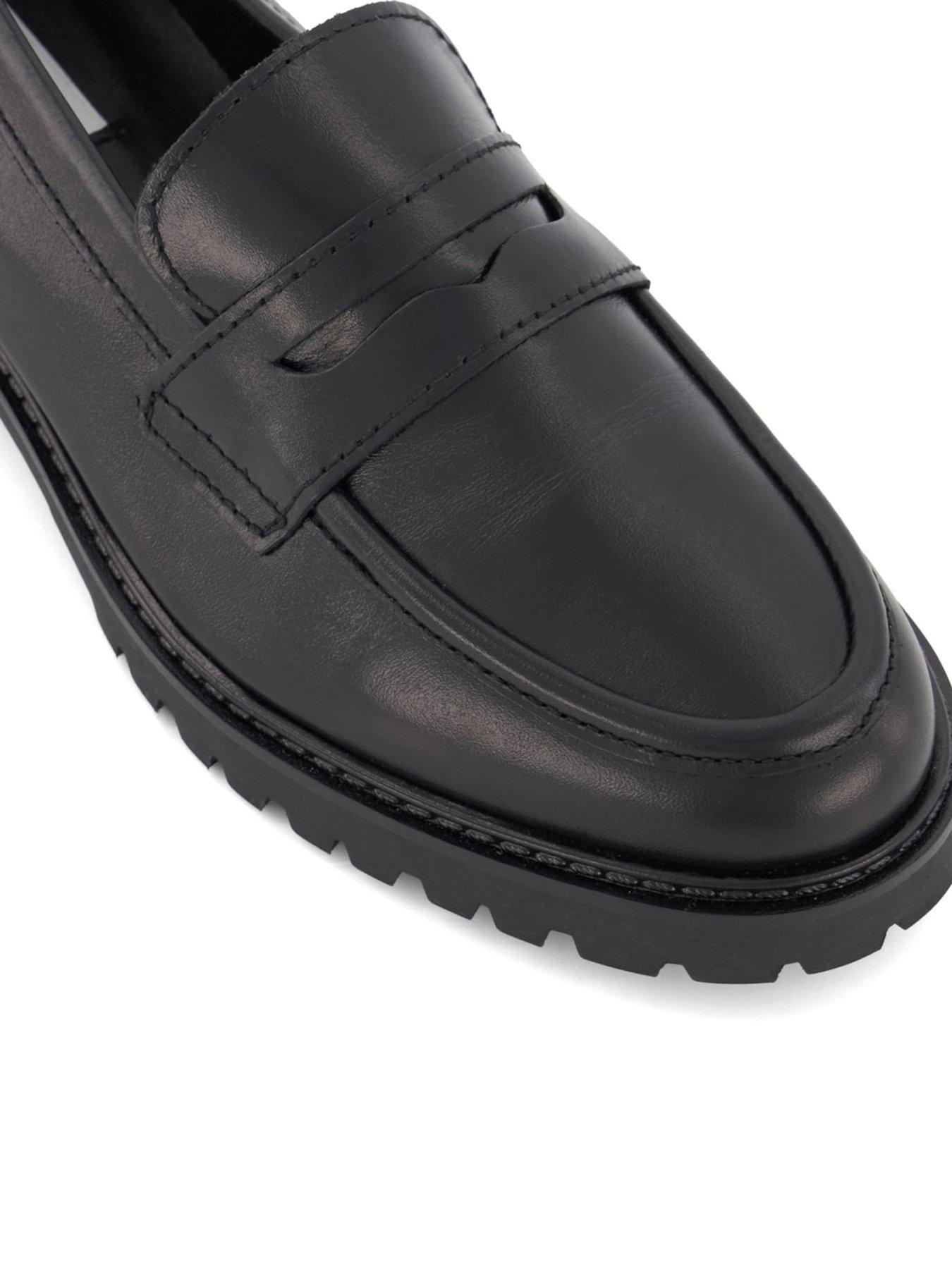 Image 6 of 6 of Dune London Gild Chunky Leather Loafers - Black