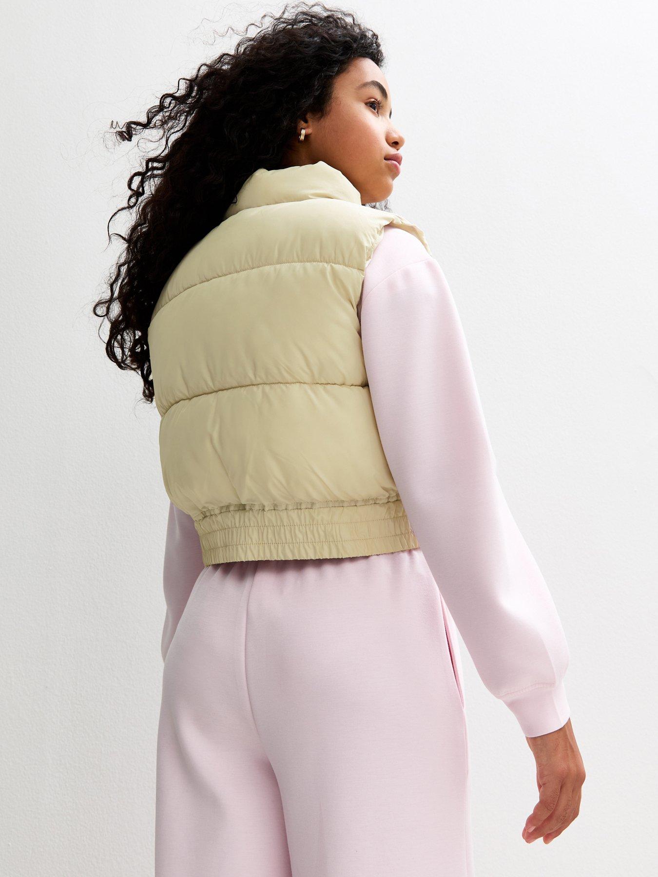  image of new-look-915-girls-cropped-gilet-light-cream