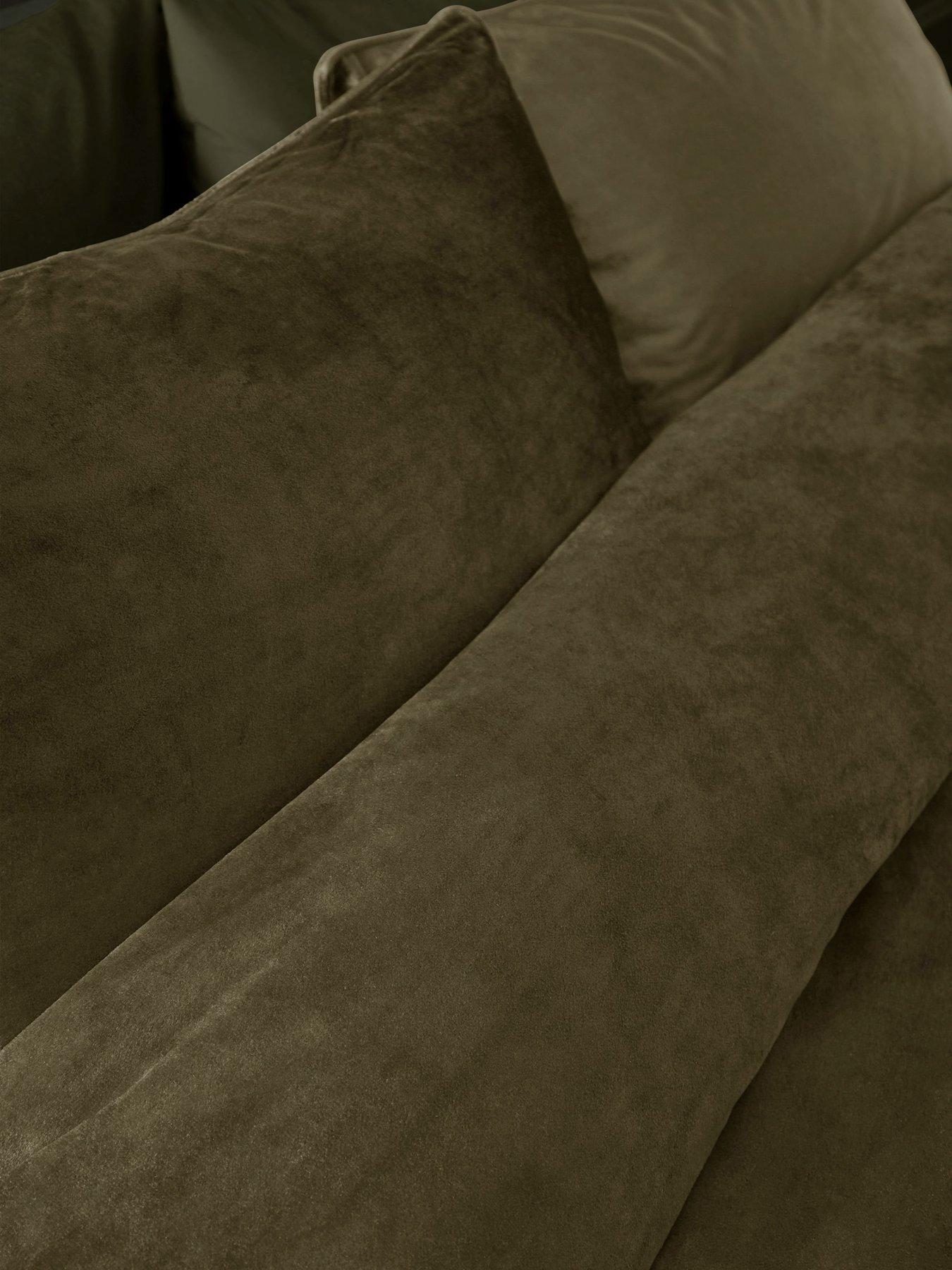 Image 5 of 5 of Catherine Lansfield Kingsley Matt Velvet Duvet Set - Olive
