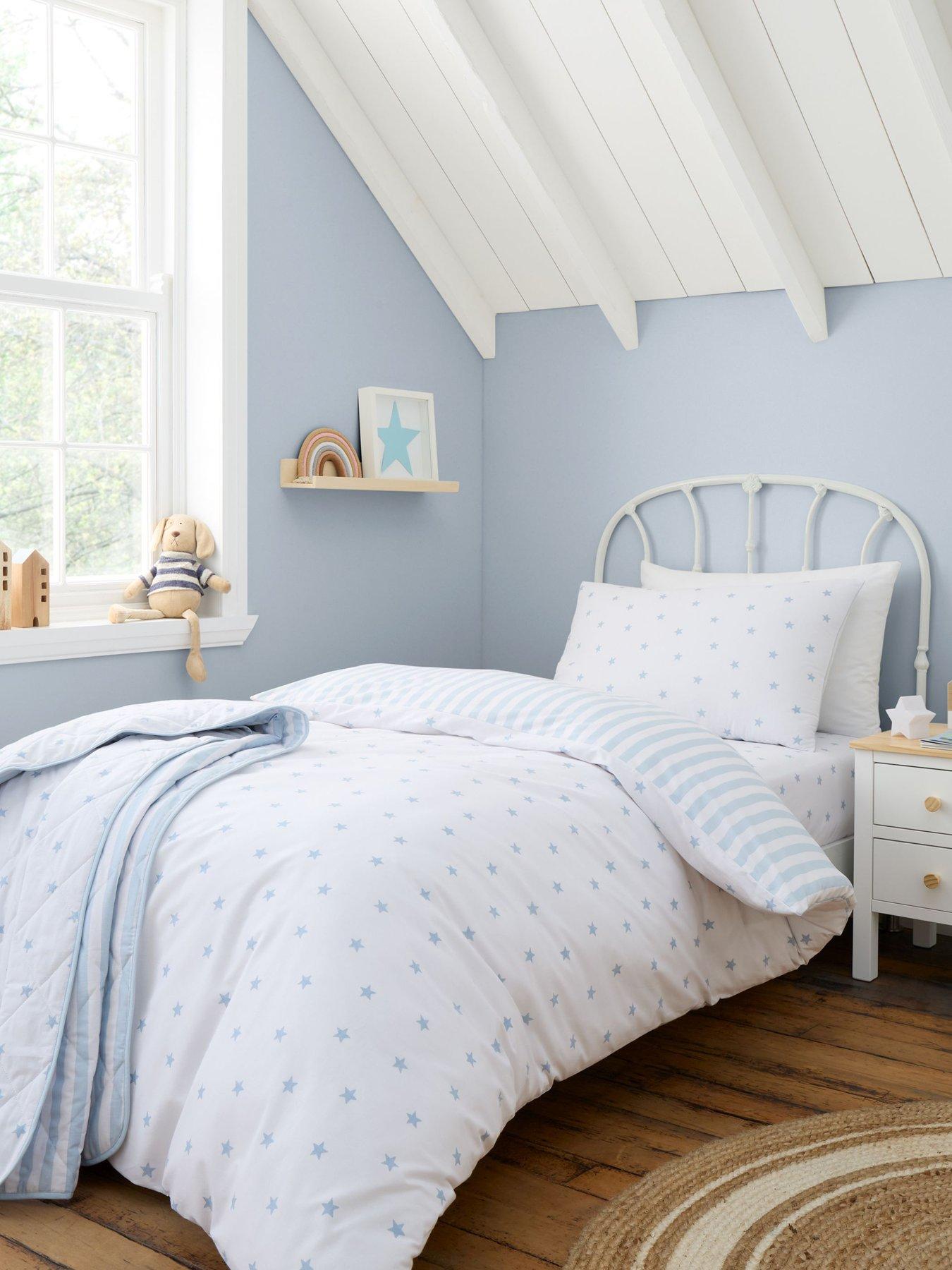 Bianca Mini Star  &  Stripes 100% Cotton Duvet Set- Blue