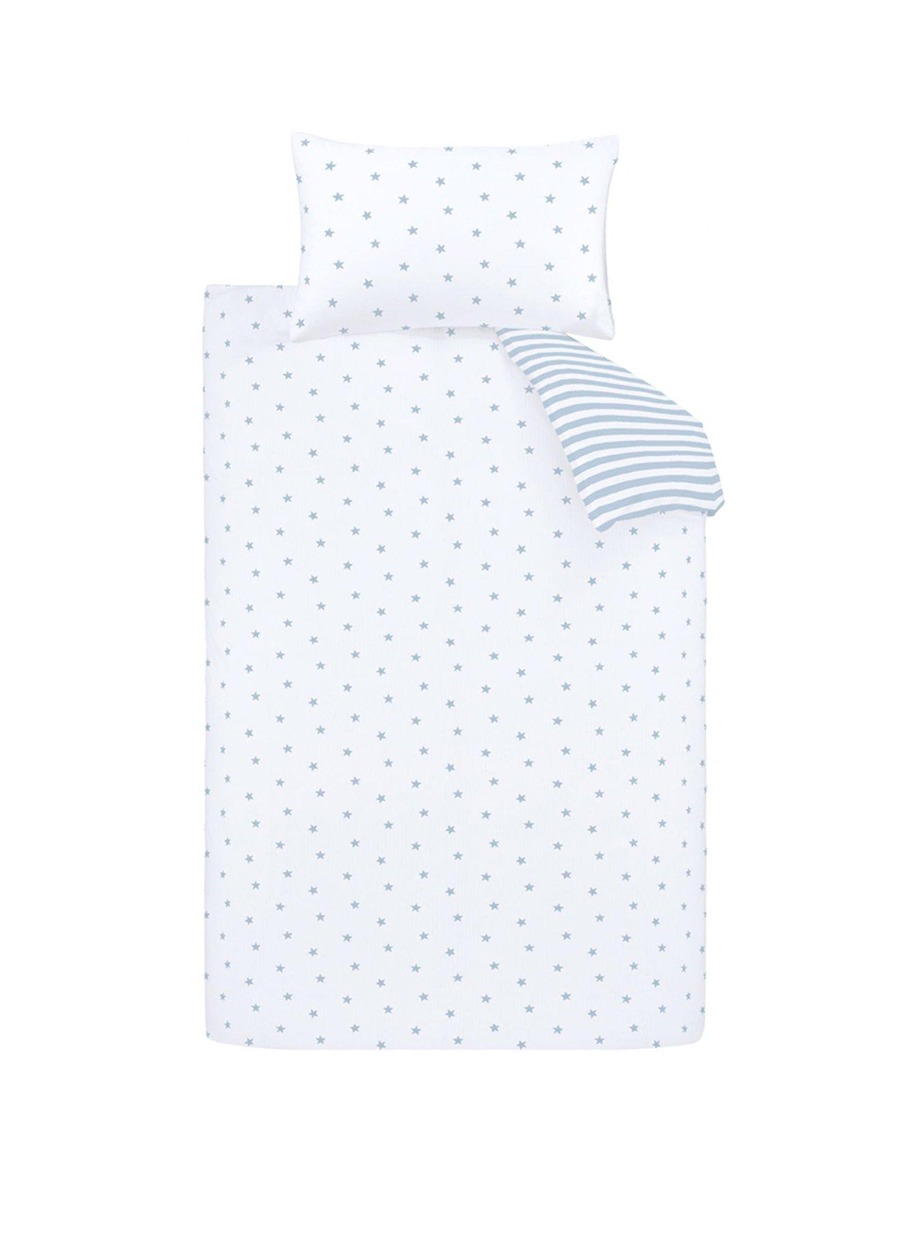  image of bianca-mini-star-amp-stripes-100-cotton-duvet-set--blue