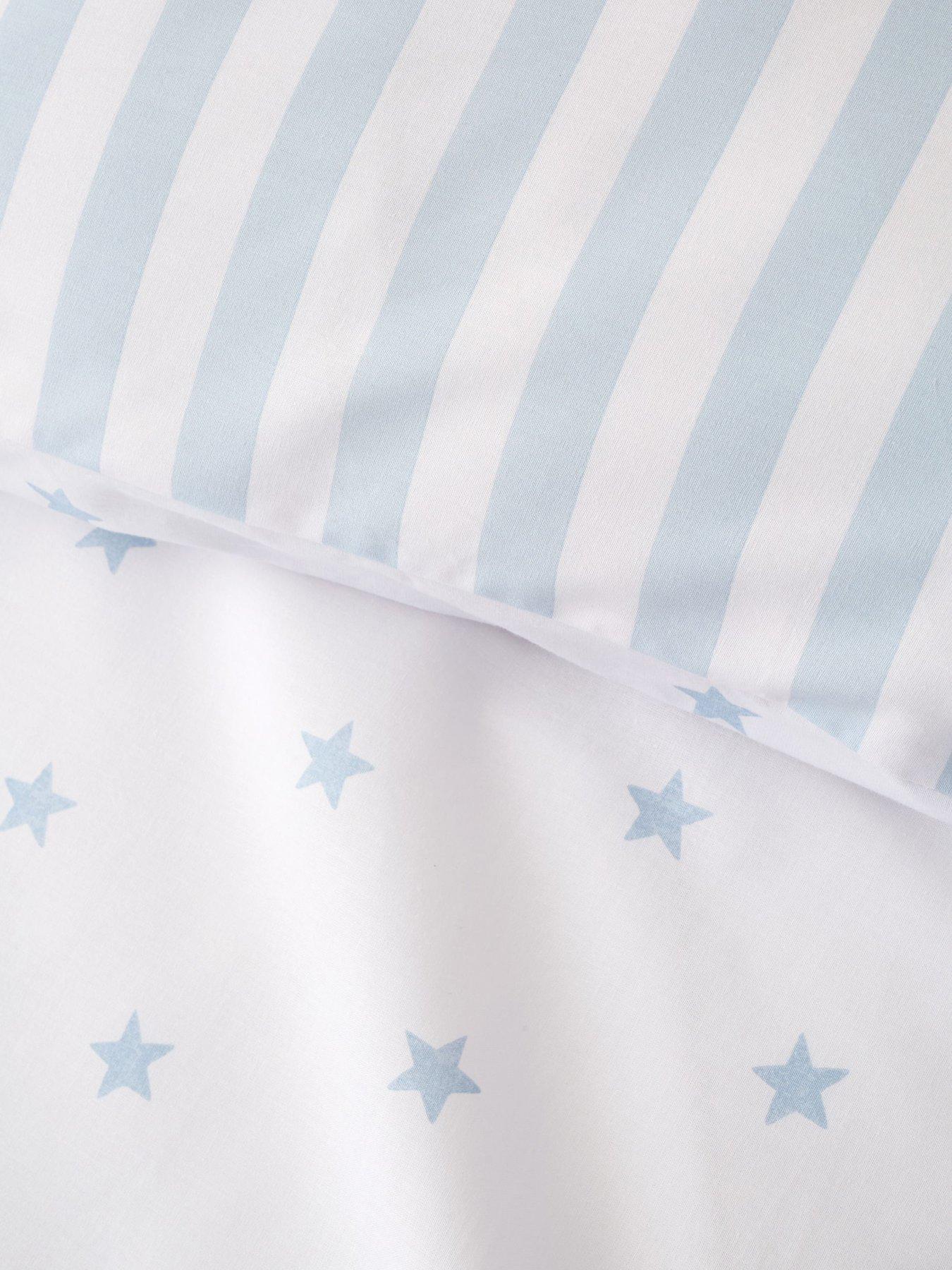  image of bianca-mini-star-amp-stripes-100-cotton-duvet-set--blue