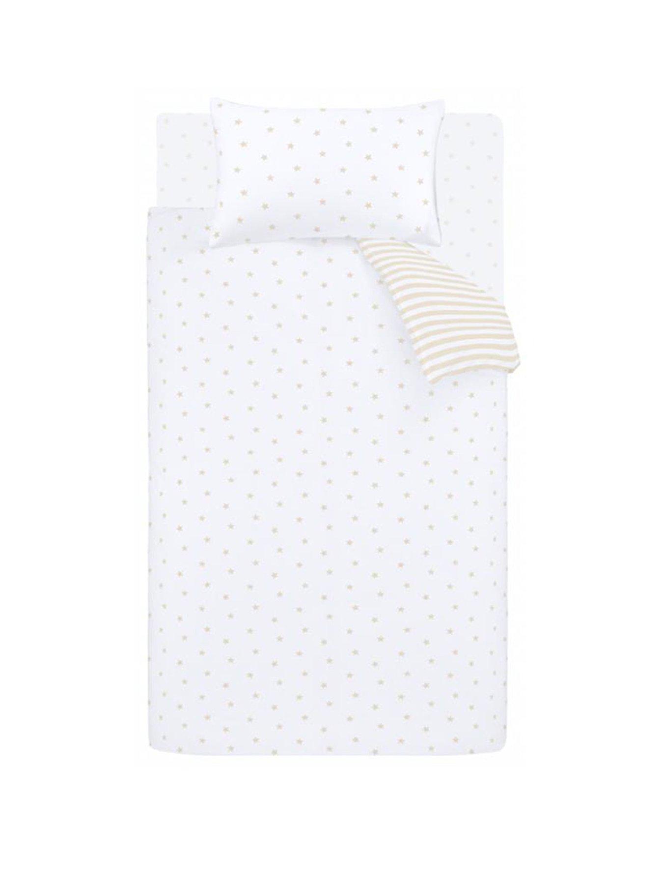  image of bianca-mini-star-amp-stripes-100-cotton-duvet-setnbsp-nbspnatural