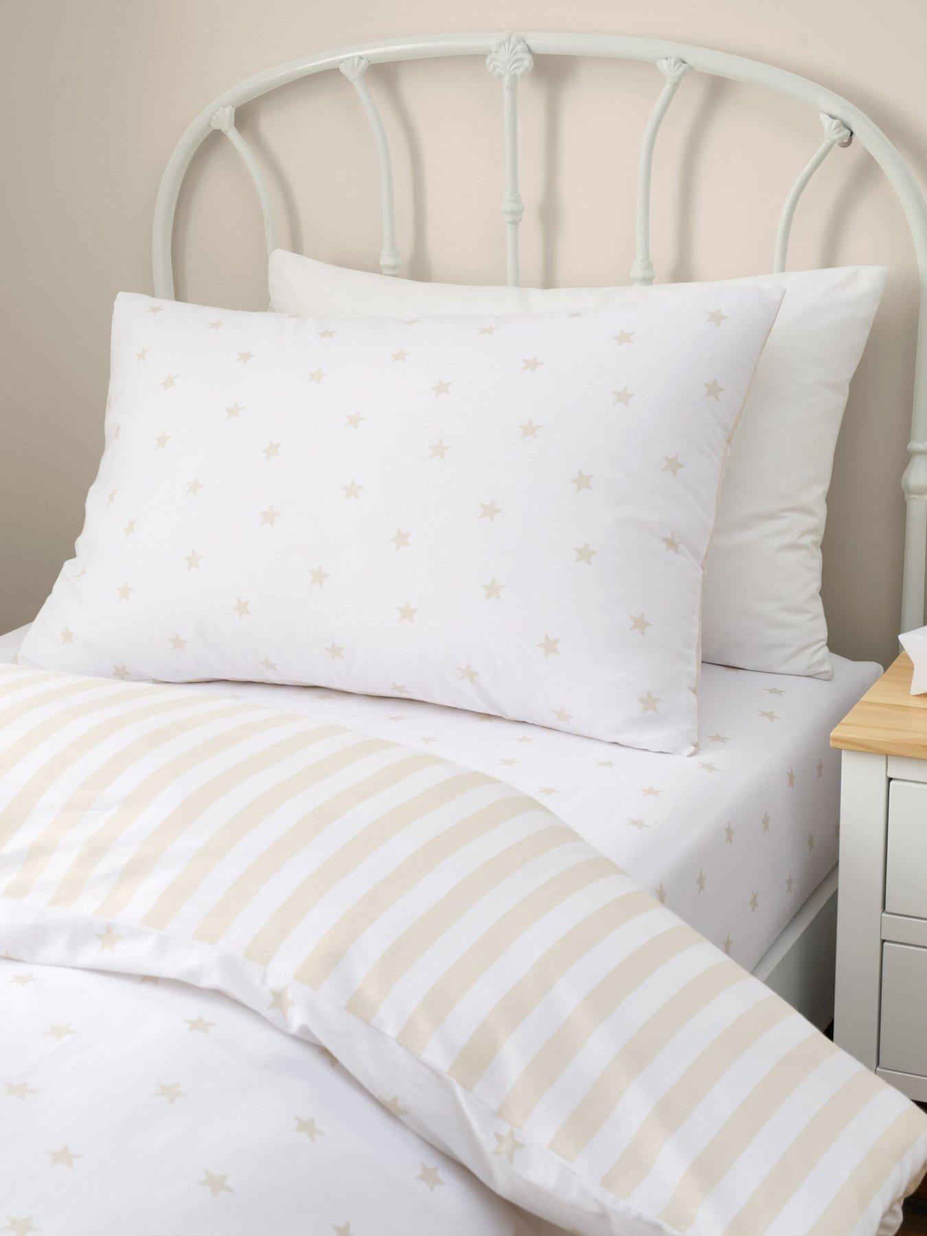  image of bianca-mini-star-amp-stripes-100-cotton-duvet-setnbsp-nbspnatural