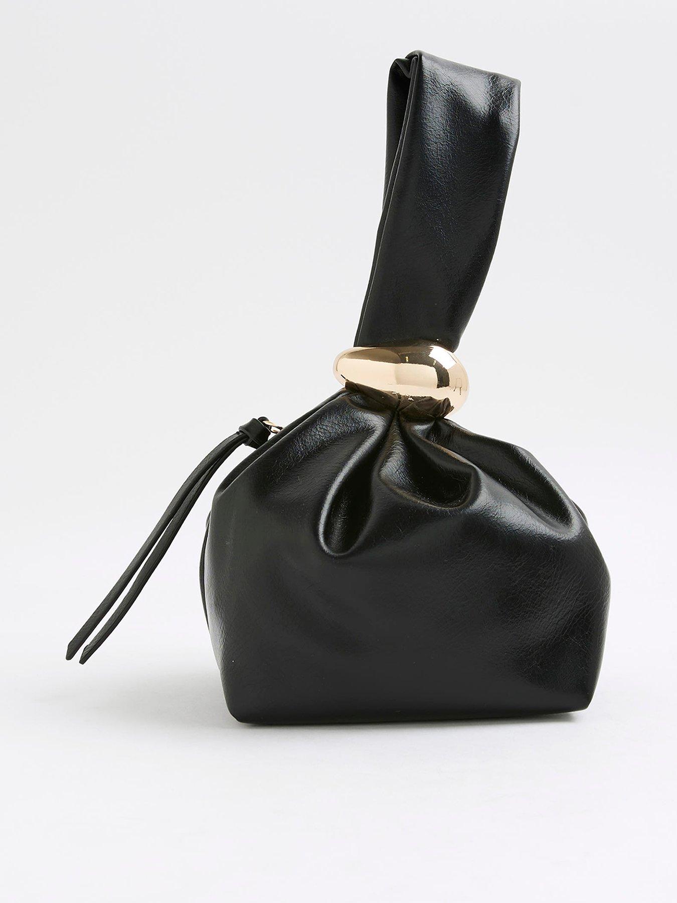 Image 2 of 5 of River Island Metal Grab Bag - Black