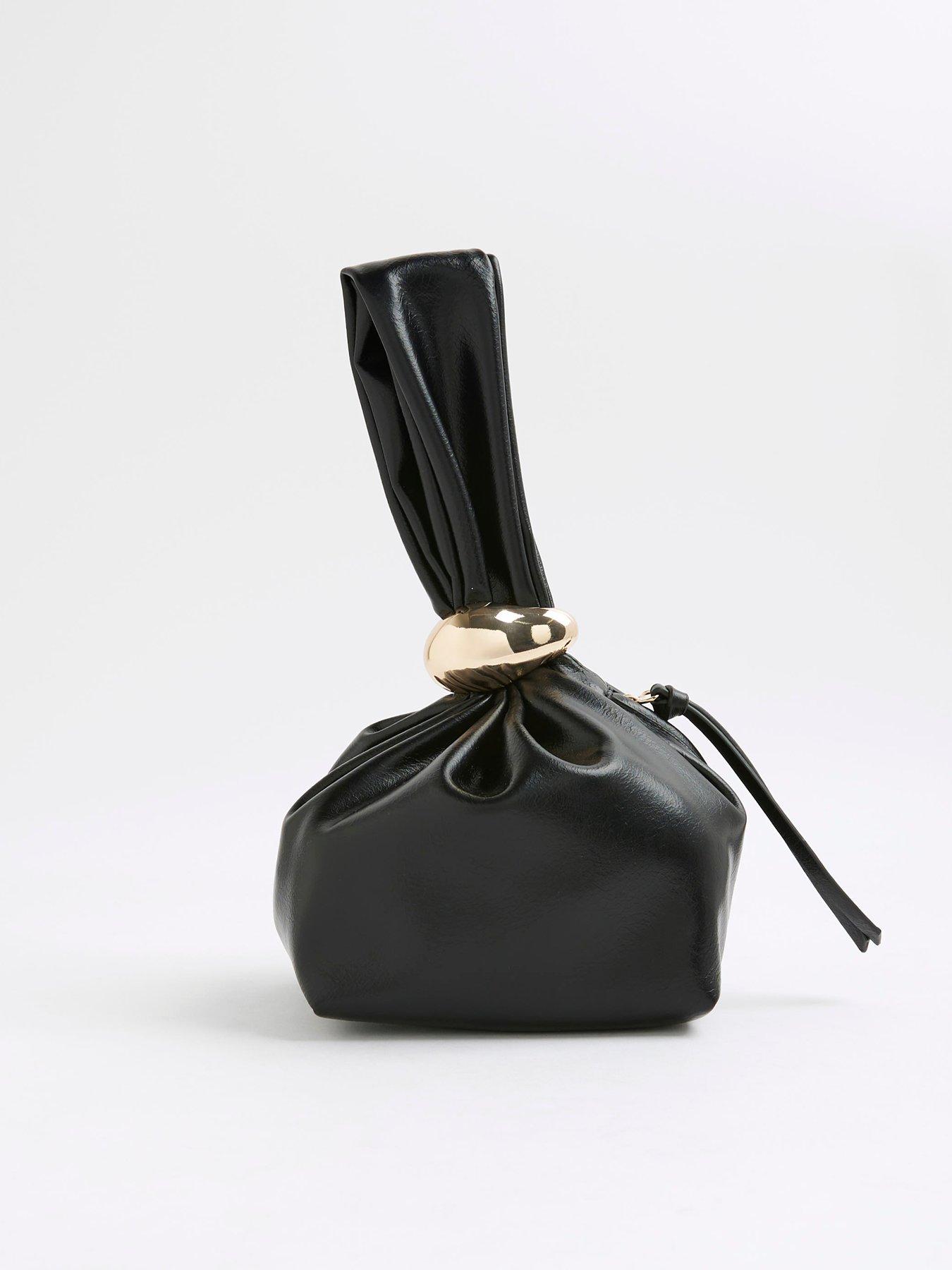Image 4 of 5 of River Island Metal Grab Bag - Black
