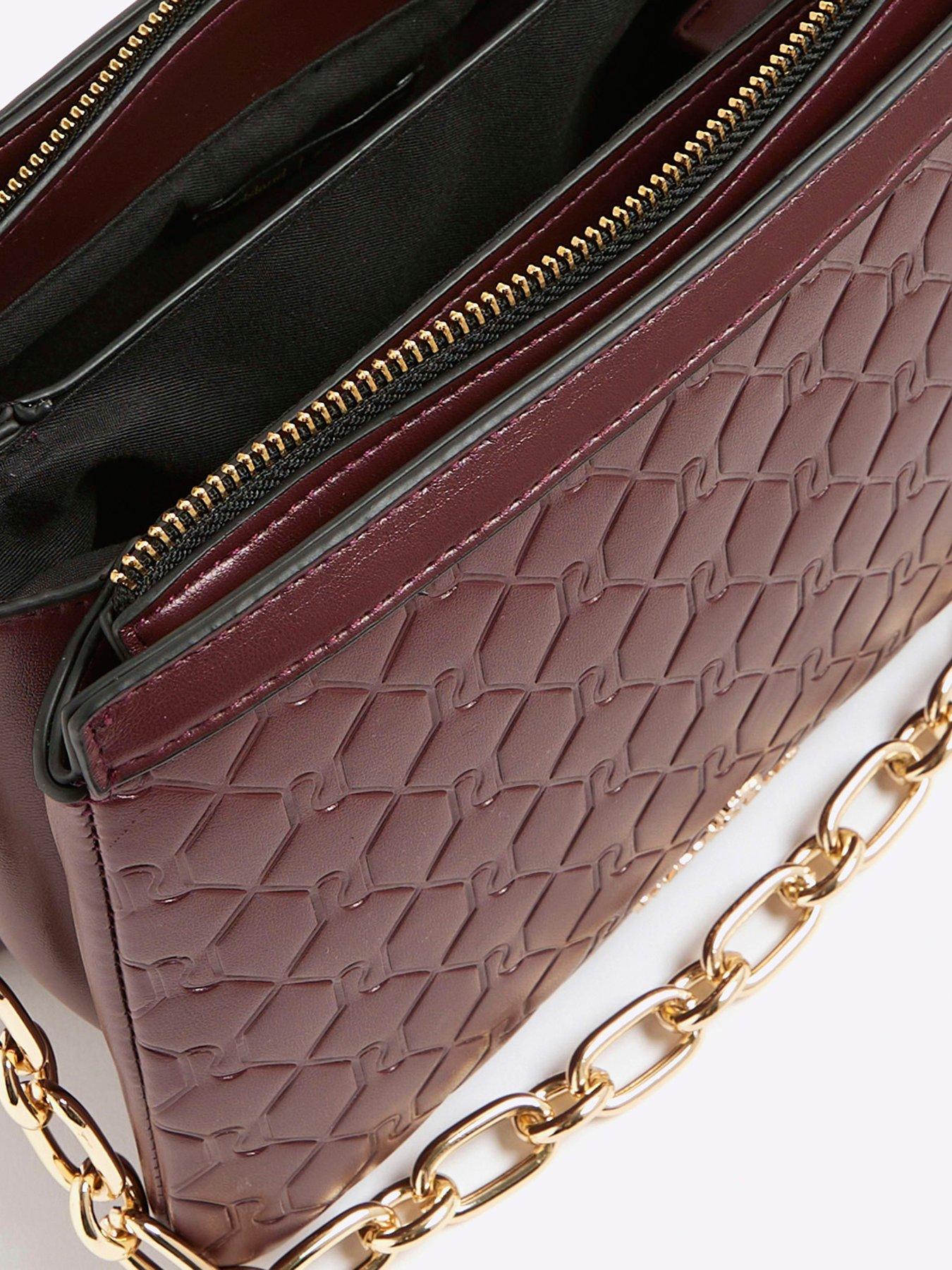 Image 6 of 6 of River Island Embossed Chain Tri X Body - Red
