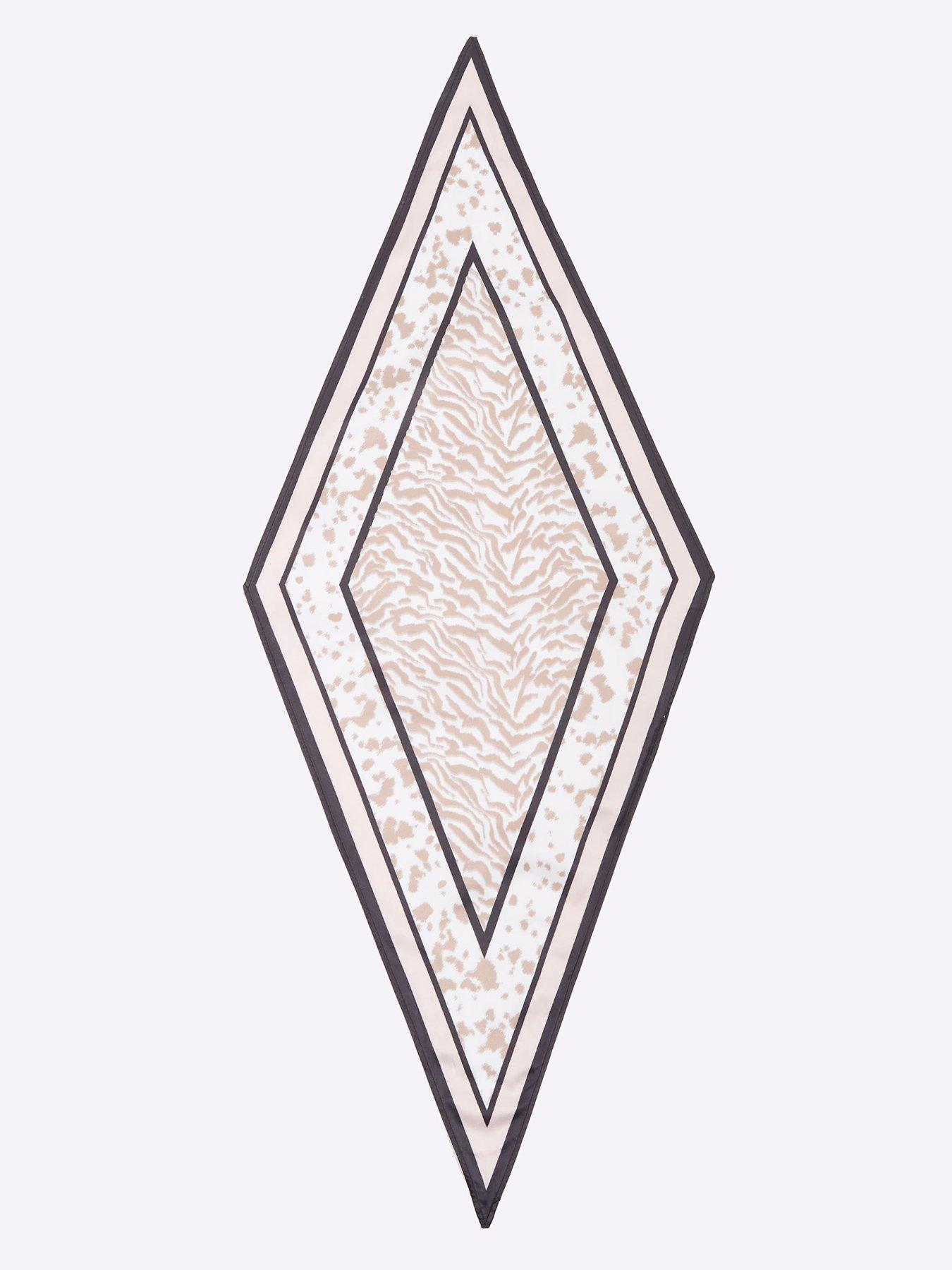 Image 3 of 5 of River Island Diamond Shape Neckerchief - Cream