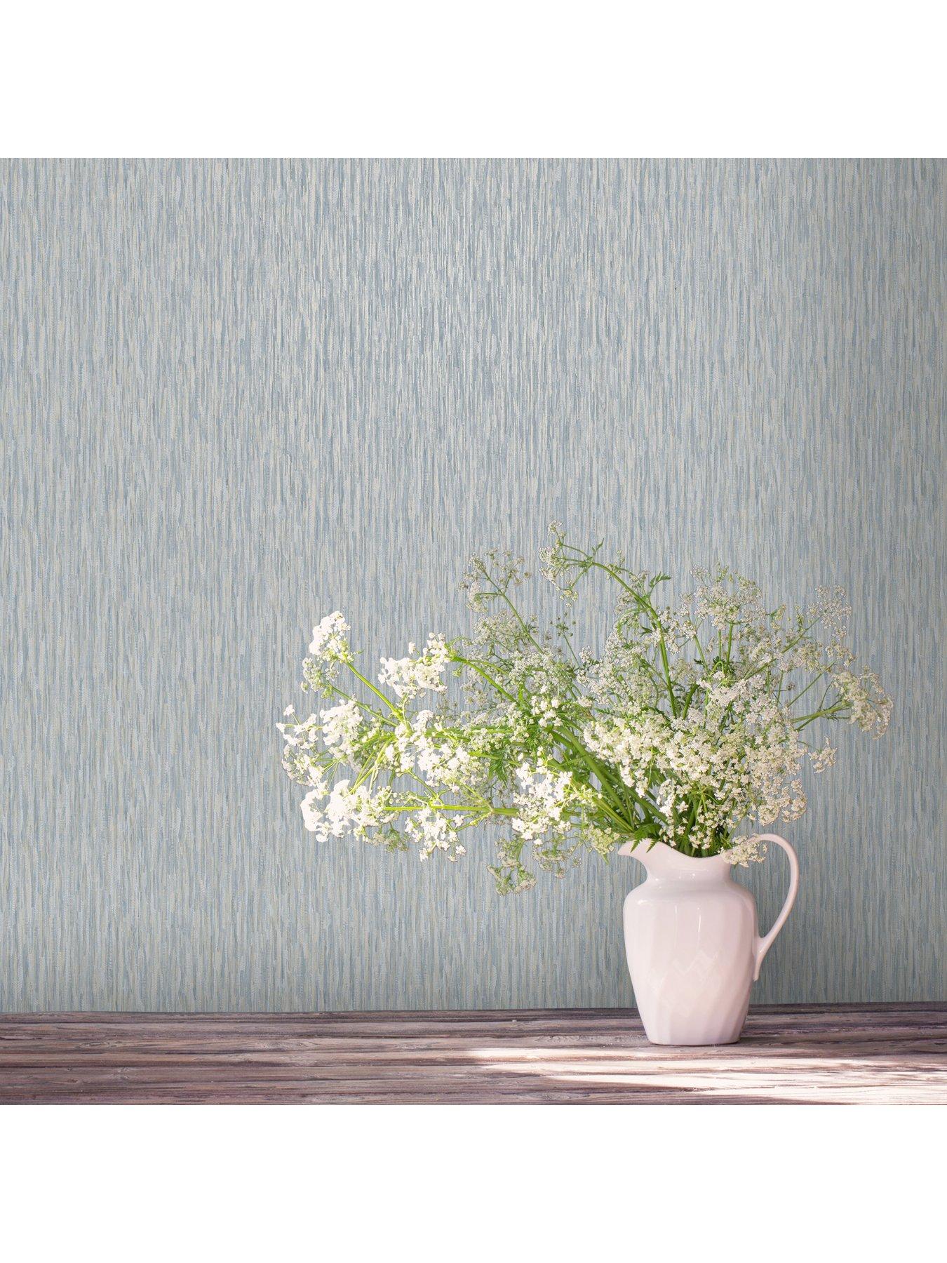 Image 3 of 5 of Rasch Rosalie Texture Wallpaper - Blue