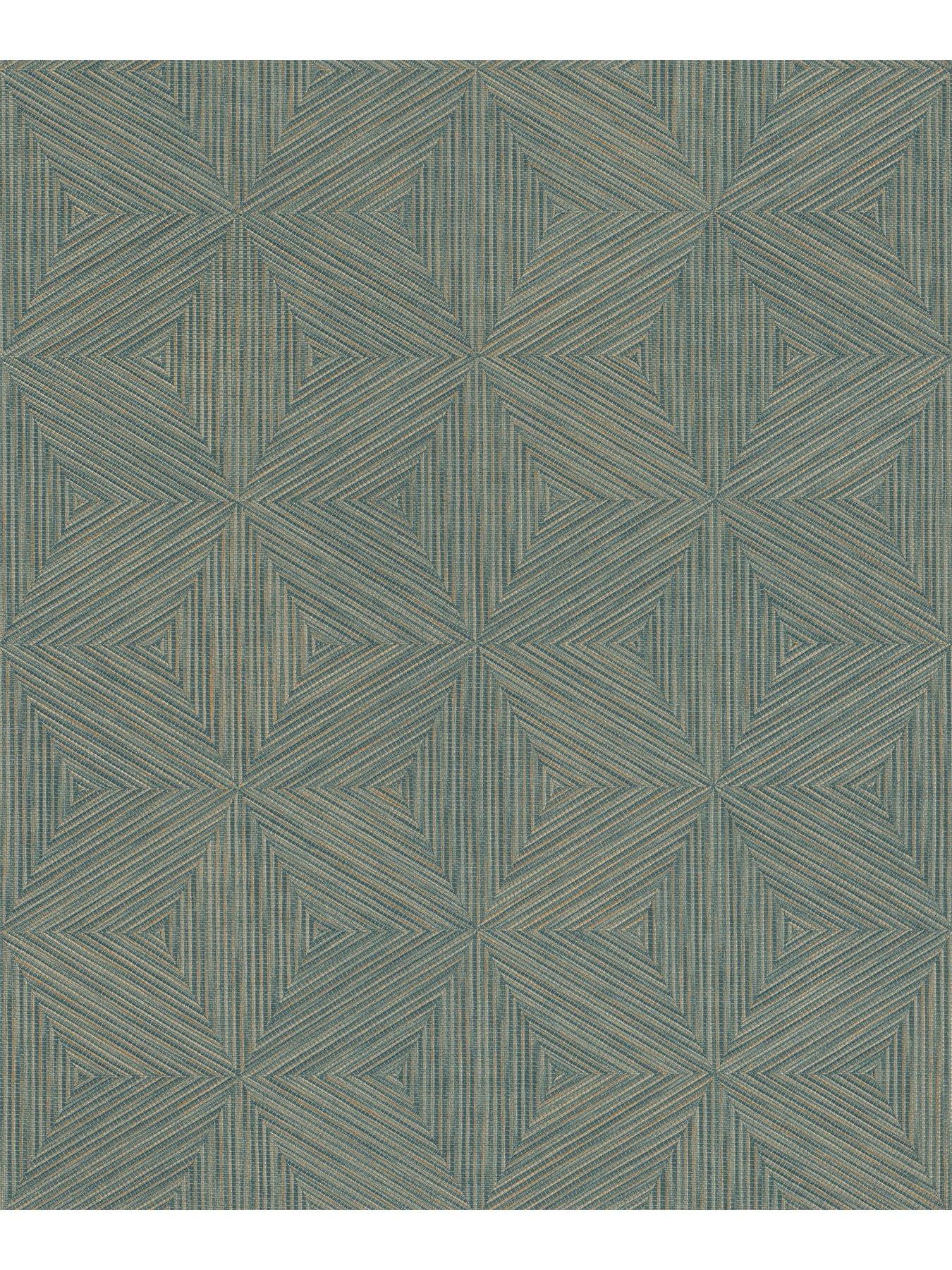 Image 2 of 5 of Rasch Boho Geo Wallpaper - Blue