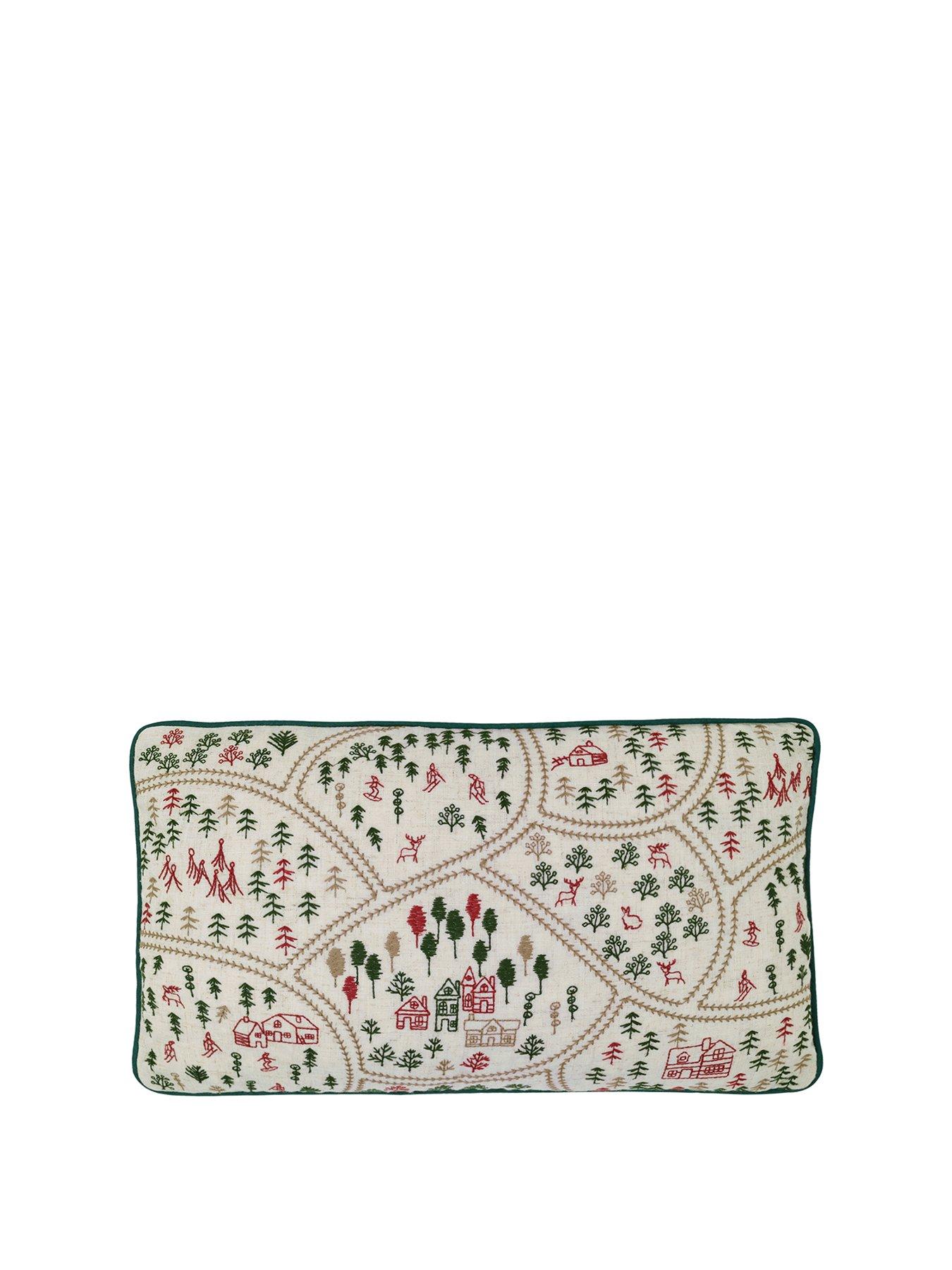 Image 2 of 3 of Catherine Lansfield Christmas Ski Village Filled Cushion- 30x50cm