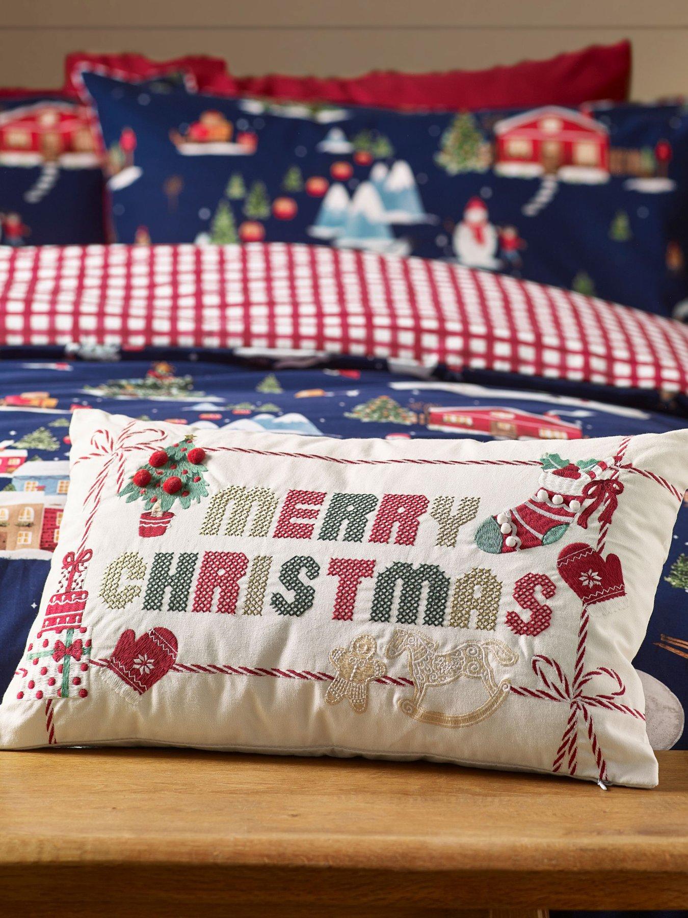 undefined Merry Christmas Filled Cushion- 30x50cm