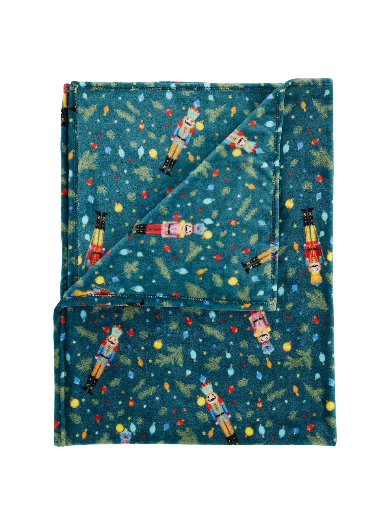 Image 2 of 5 of Catherine Lansfield Nutcracker Christmas Throw- 130X170Cm