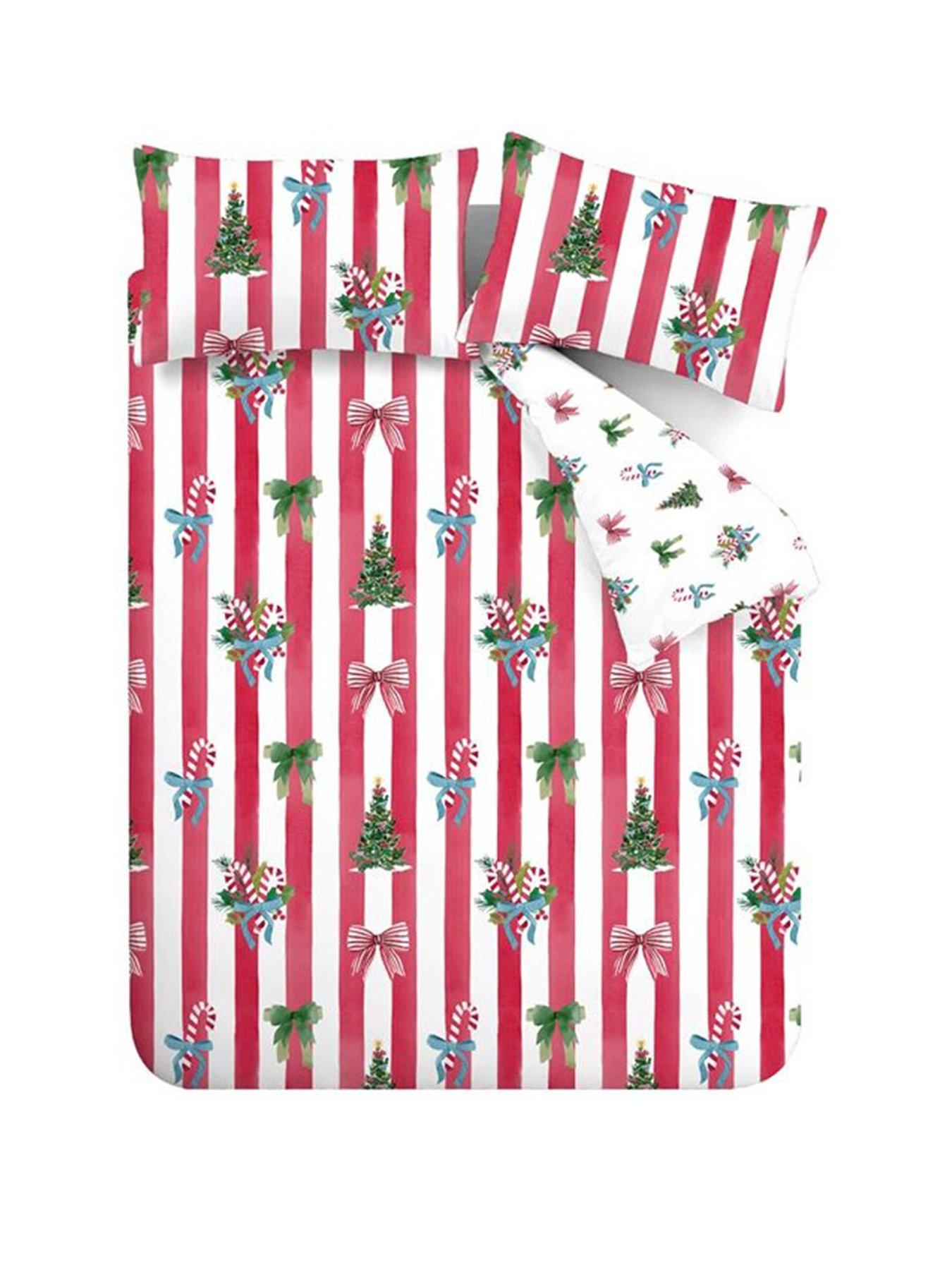 Image 2 of 6 of Catherine Lansfield Christmas Stripe Duvet Set