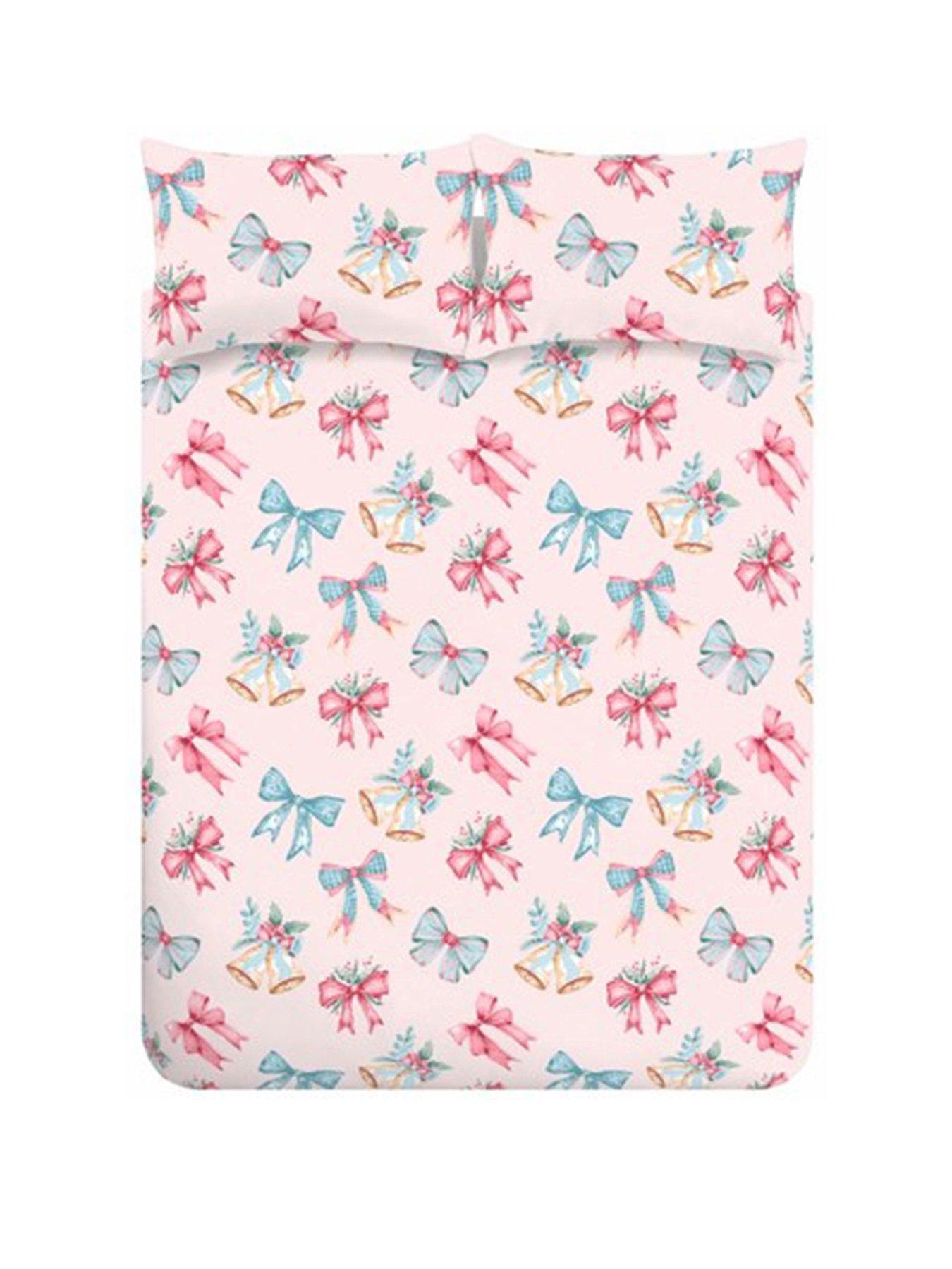 Image 2 of 6 of Catherine Lansfield Christmas Bows and Bells Duvet Set